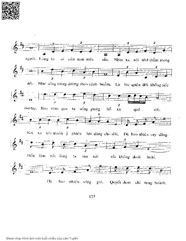 Page 2 of Sheet music PDF Hình ảnh một buổi chiều - Lâm Tuyền