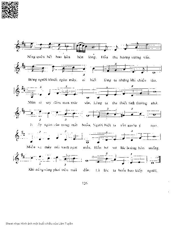 Page 3 of Sheet music PDF Hình ảnh một buổi chiều - Lâm Tuyền