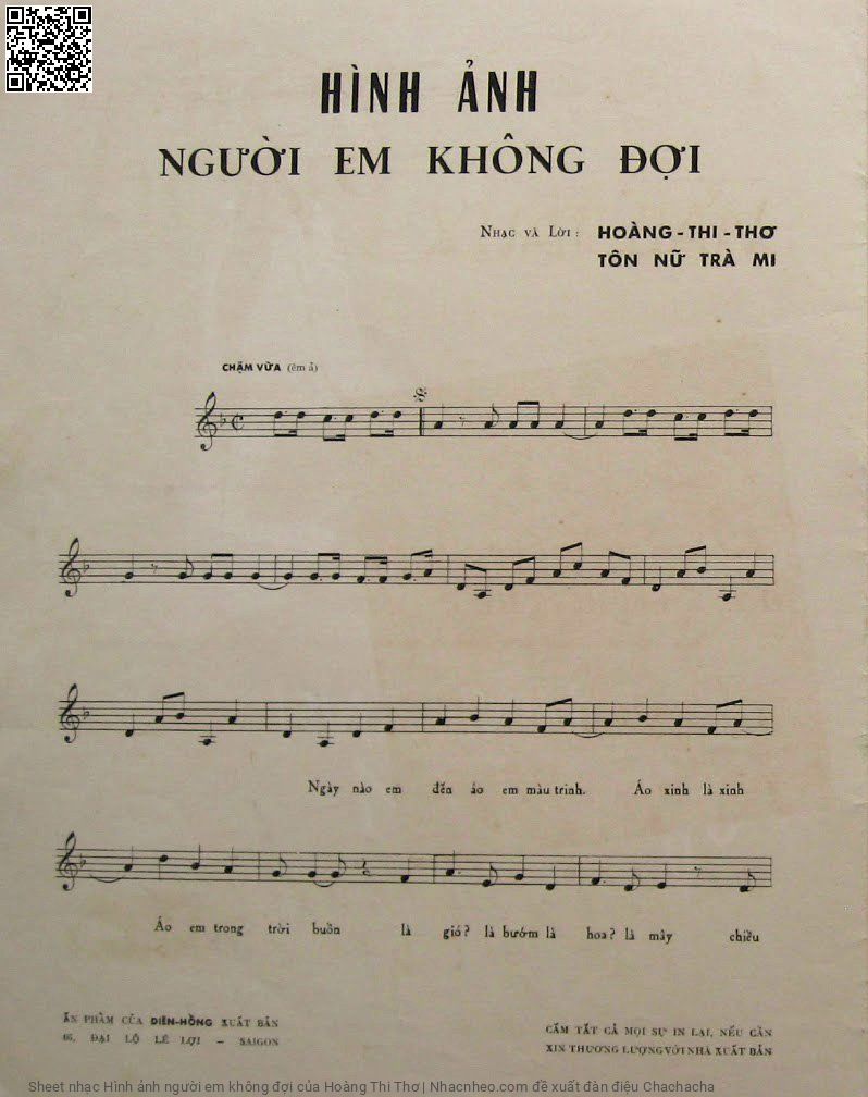 Page 2 of Sheet music PDF Hình ảnh người em không đợi - Hoàng Thi Thơ