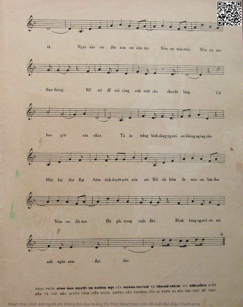 Page 3 of Sheet music PDF Hình ảnh người em không đợi - Hoàng Thi Thơ