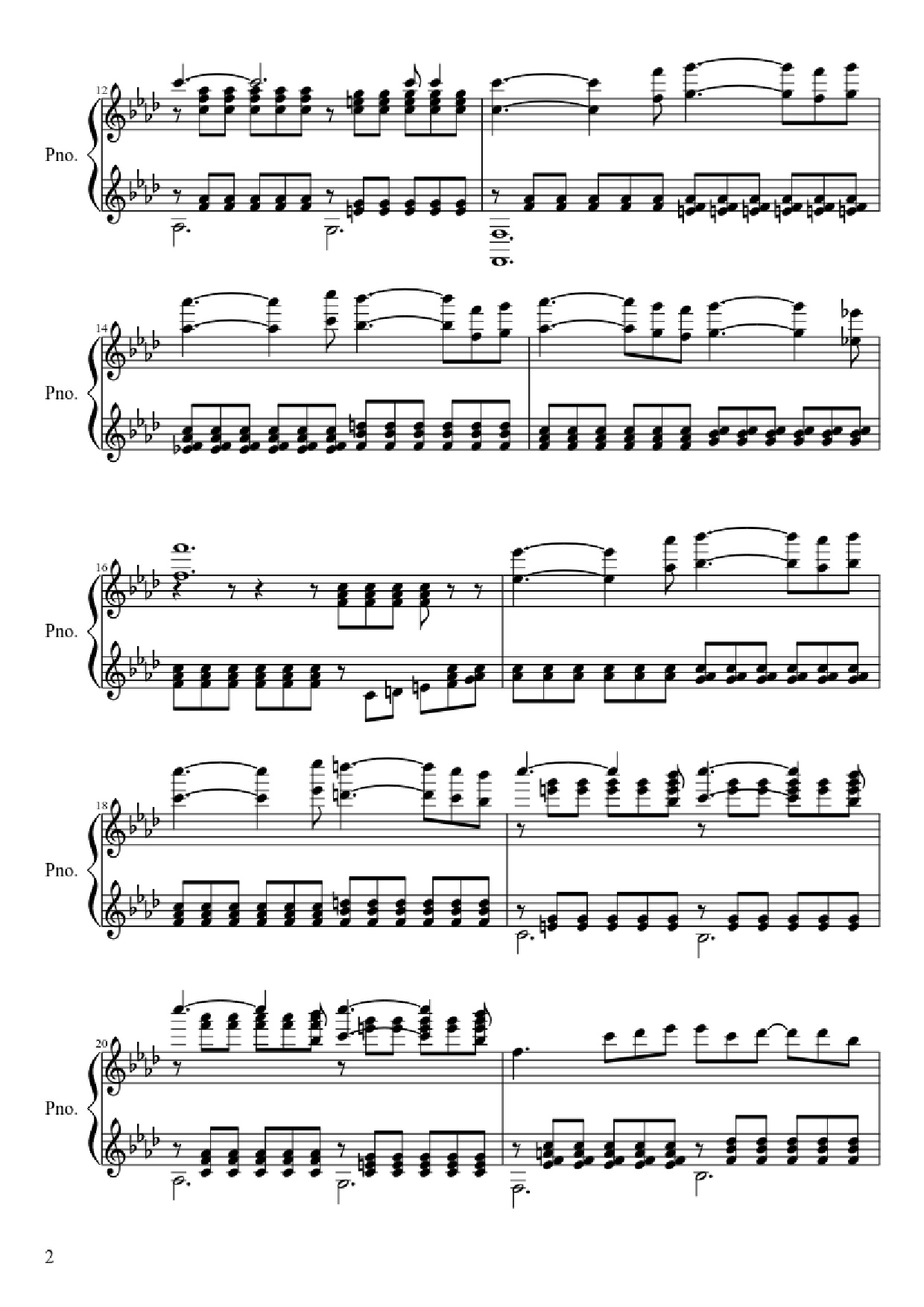 Page 2 of Sheet music PDF Piano le roi et l