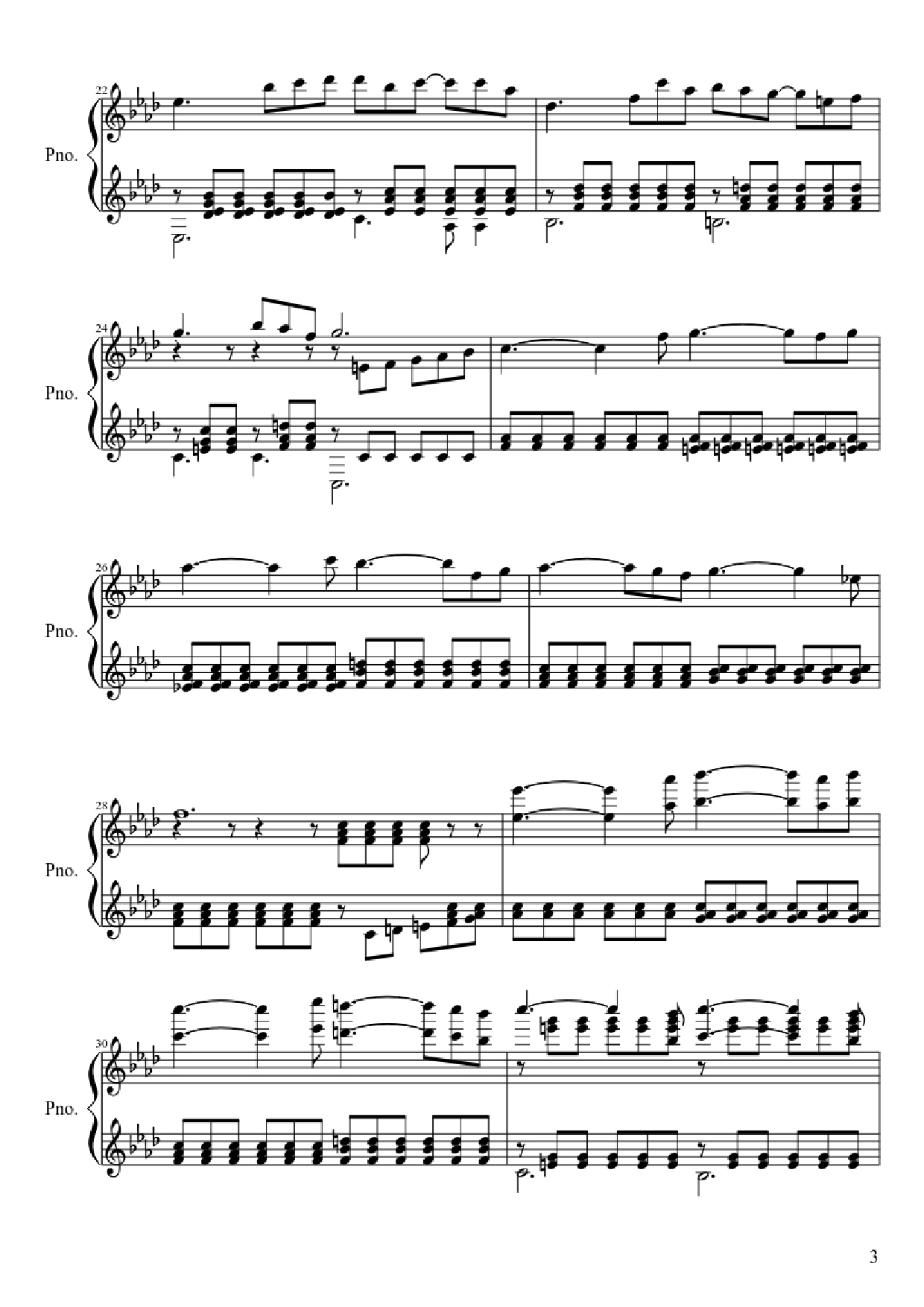 Page 3 of Sheet music PDF Piano le roi et l