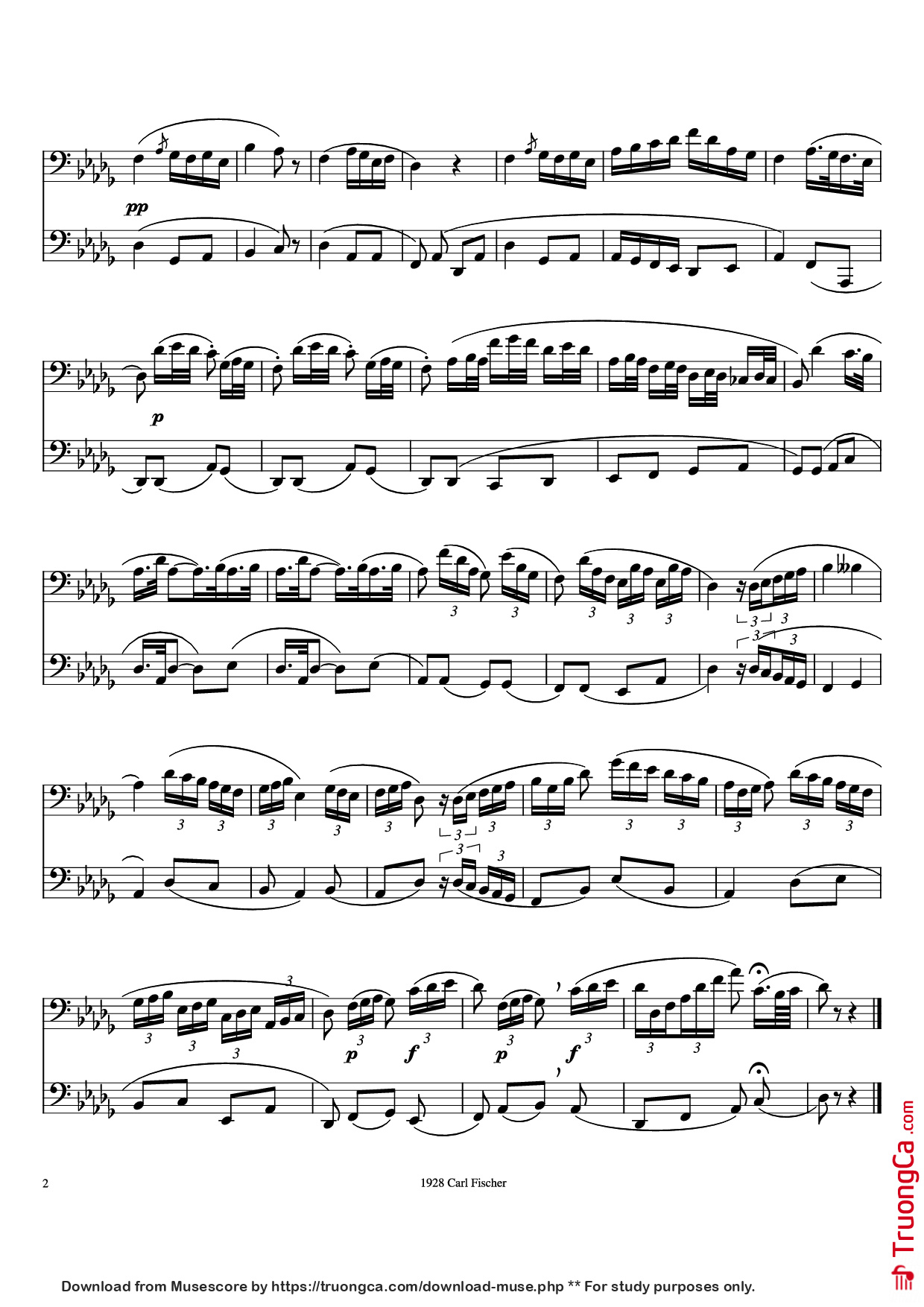 Page 2 of Sheet music PDF Rochut Duet No. 12 - Bordogni/Rochut/Foster