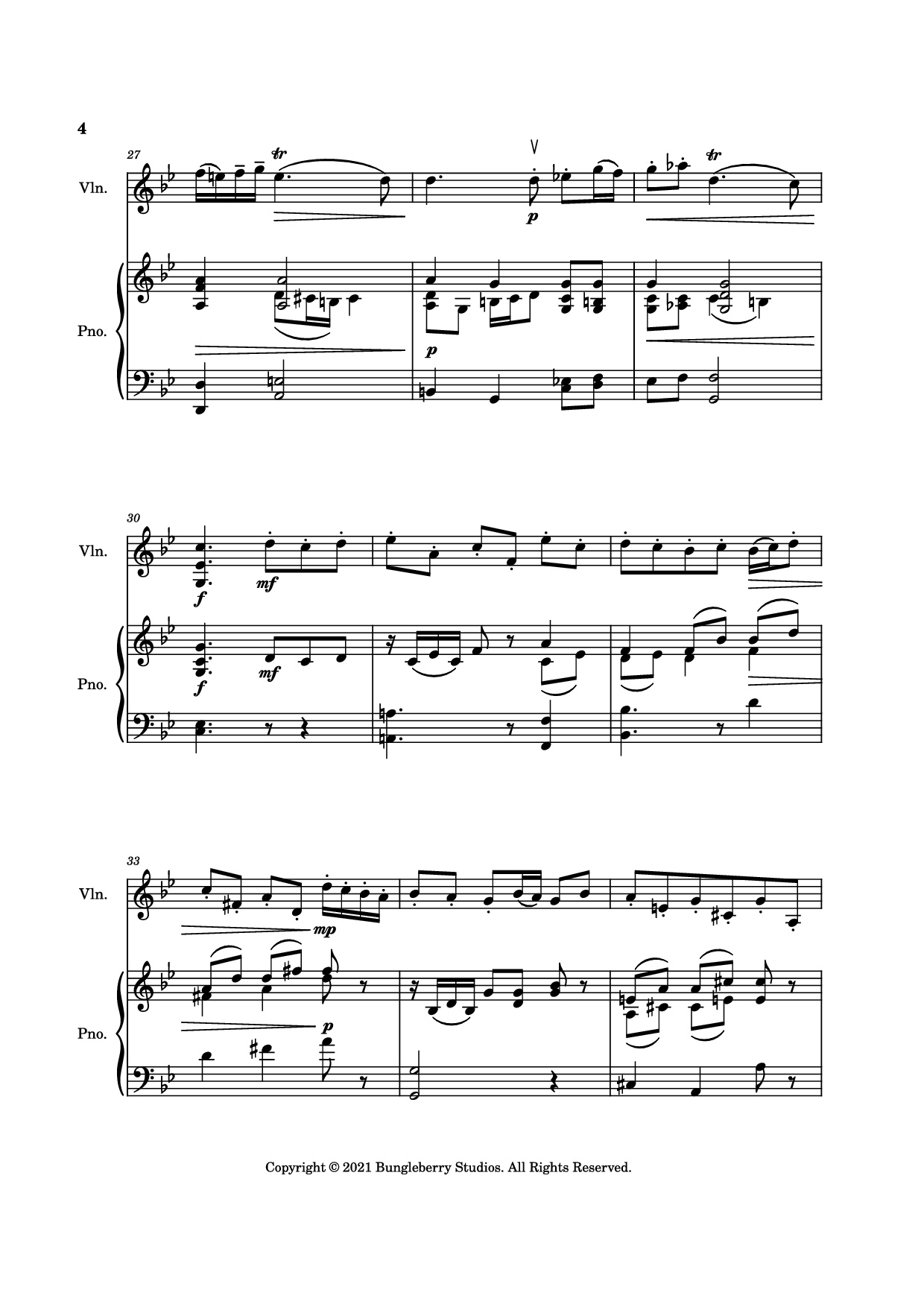 Page 4 of Sheet music PDF Piano Courante from Sonata in G Minor Piano - Henry Eccles
