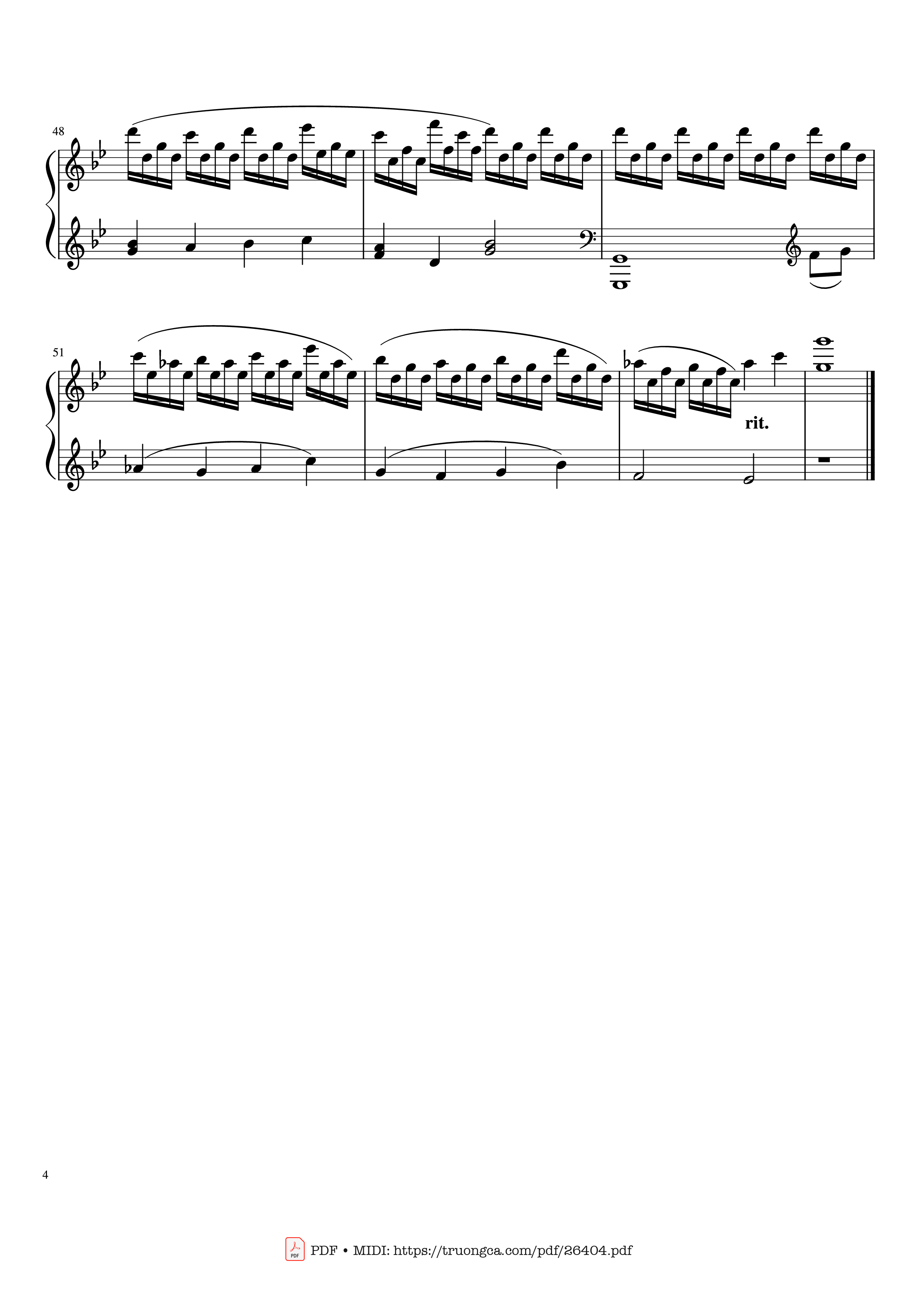 Page 4 of Sheet music PDF Piano Beauty and The Beast Prologue Piano - Composed by Alan Menkin