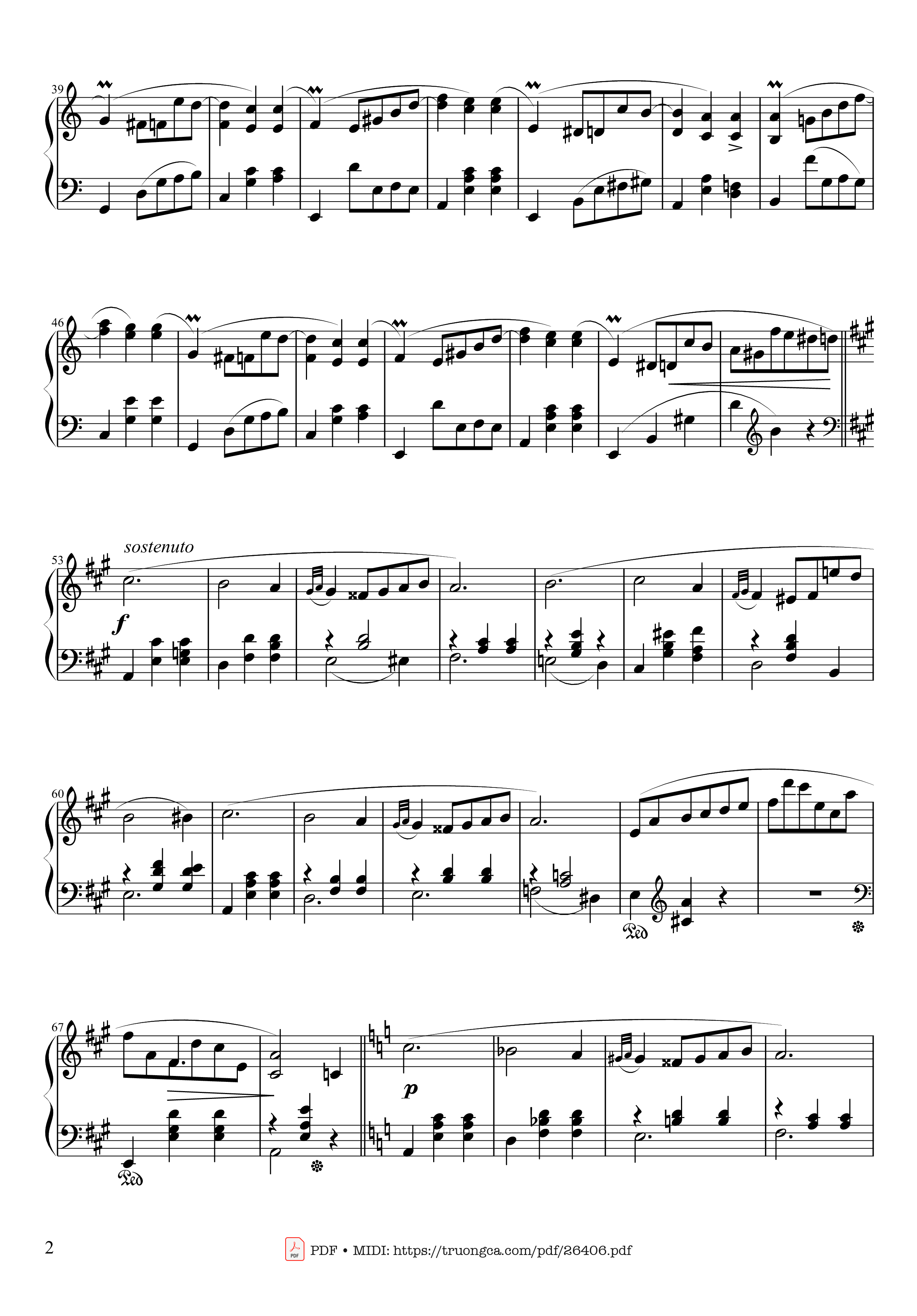 Page 2 of Sheet music PDF Waltz in A Minor, Opus 34 No 2 - Frédéric François Chopin