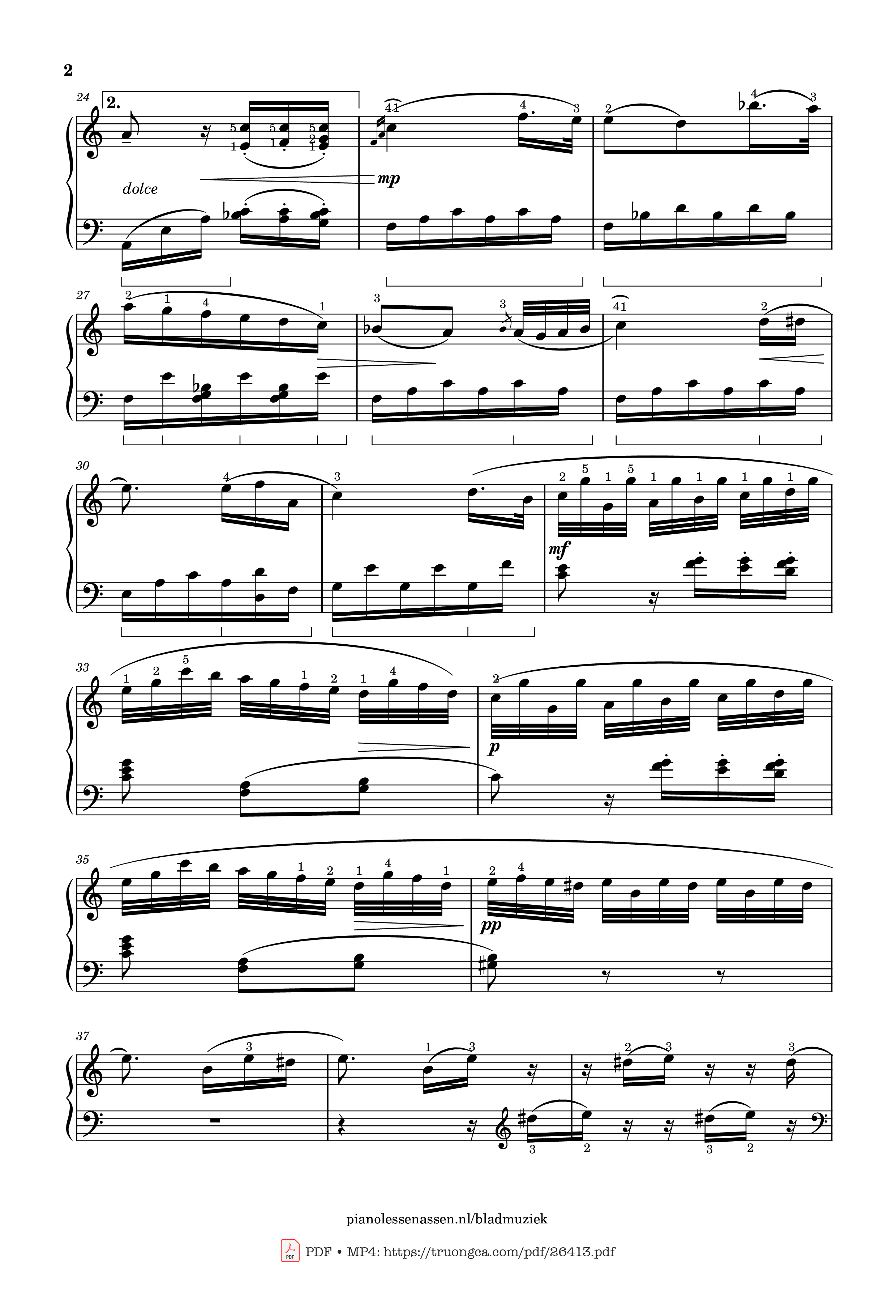 Page 2 of Sheet music PDF Piano Für Elise Piano With fingering - L. van Beethoven