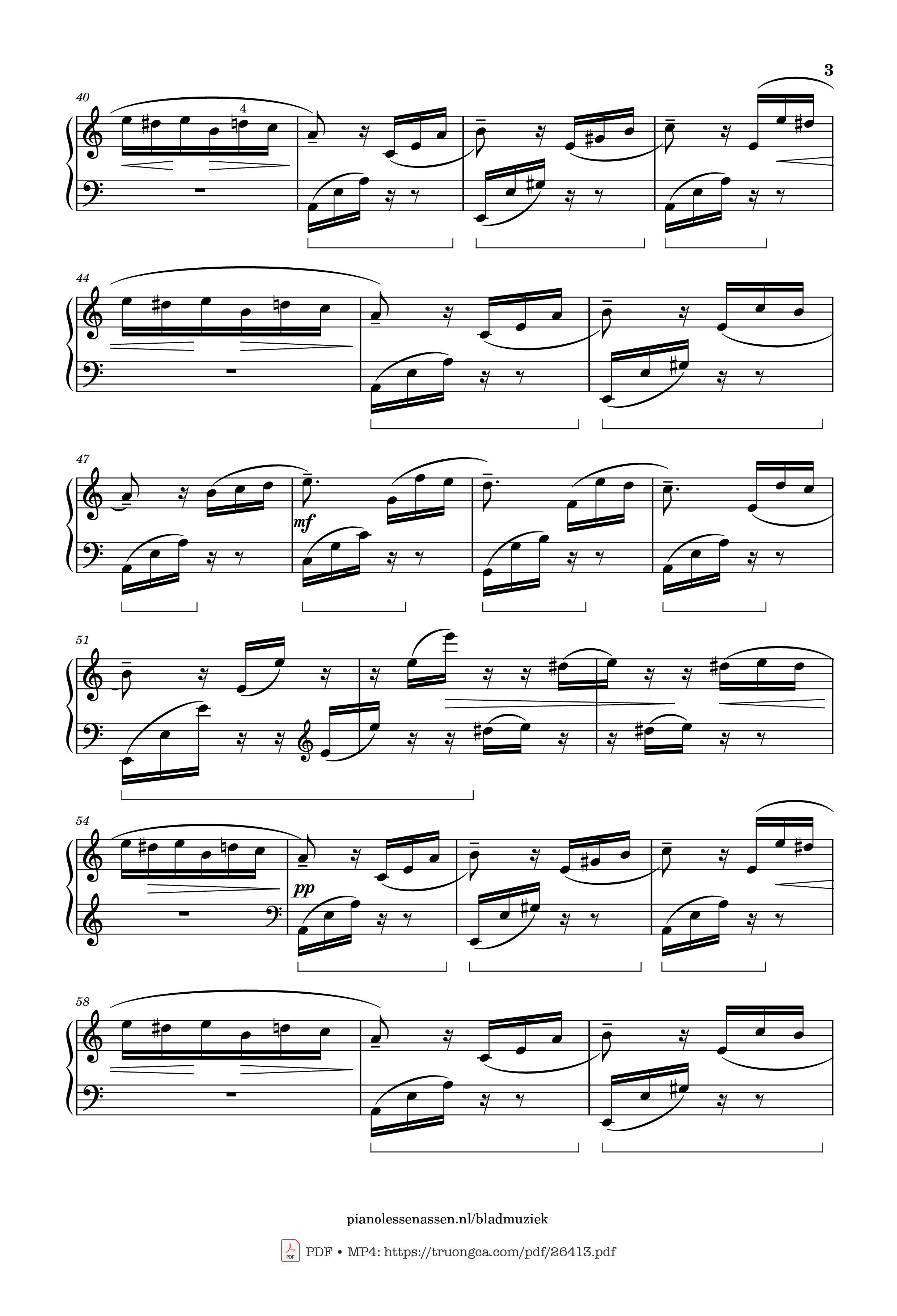 Page 3 of Sheet music PDF Piano Für Elise Piano With fingering - L. van Beethoven