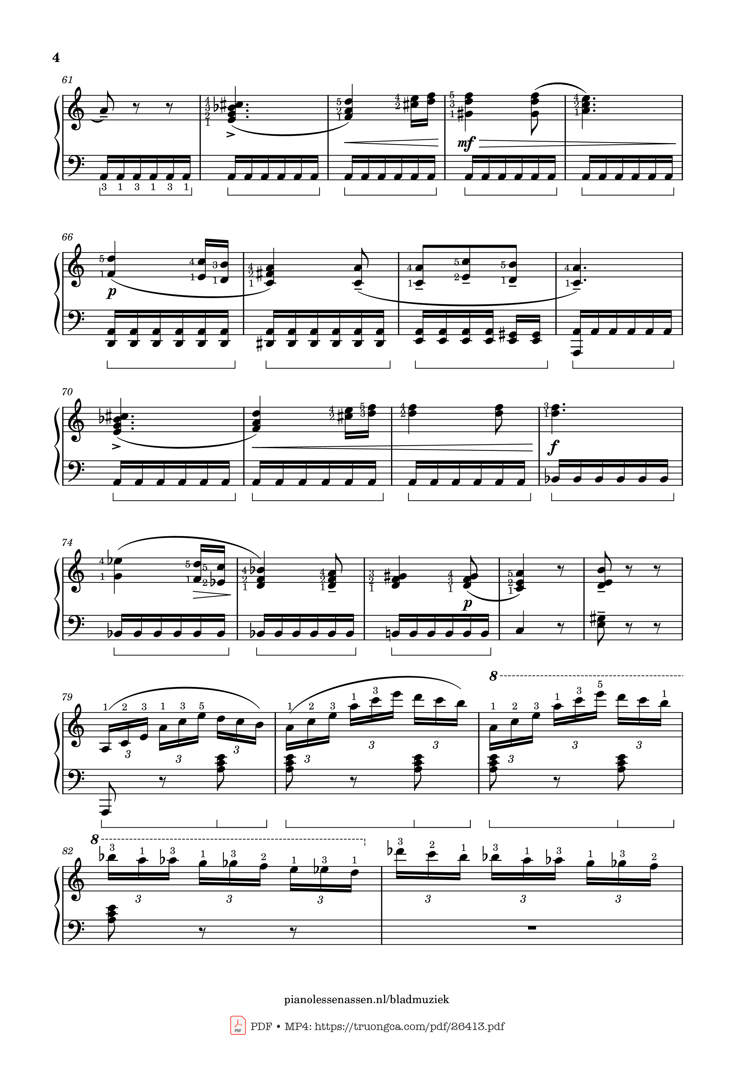 Page 4 of Sheet music PDF Piano Für Elise Piano With fingering - L. van Beethoven
