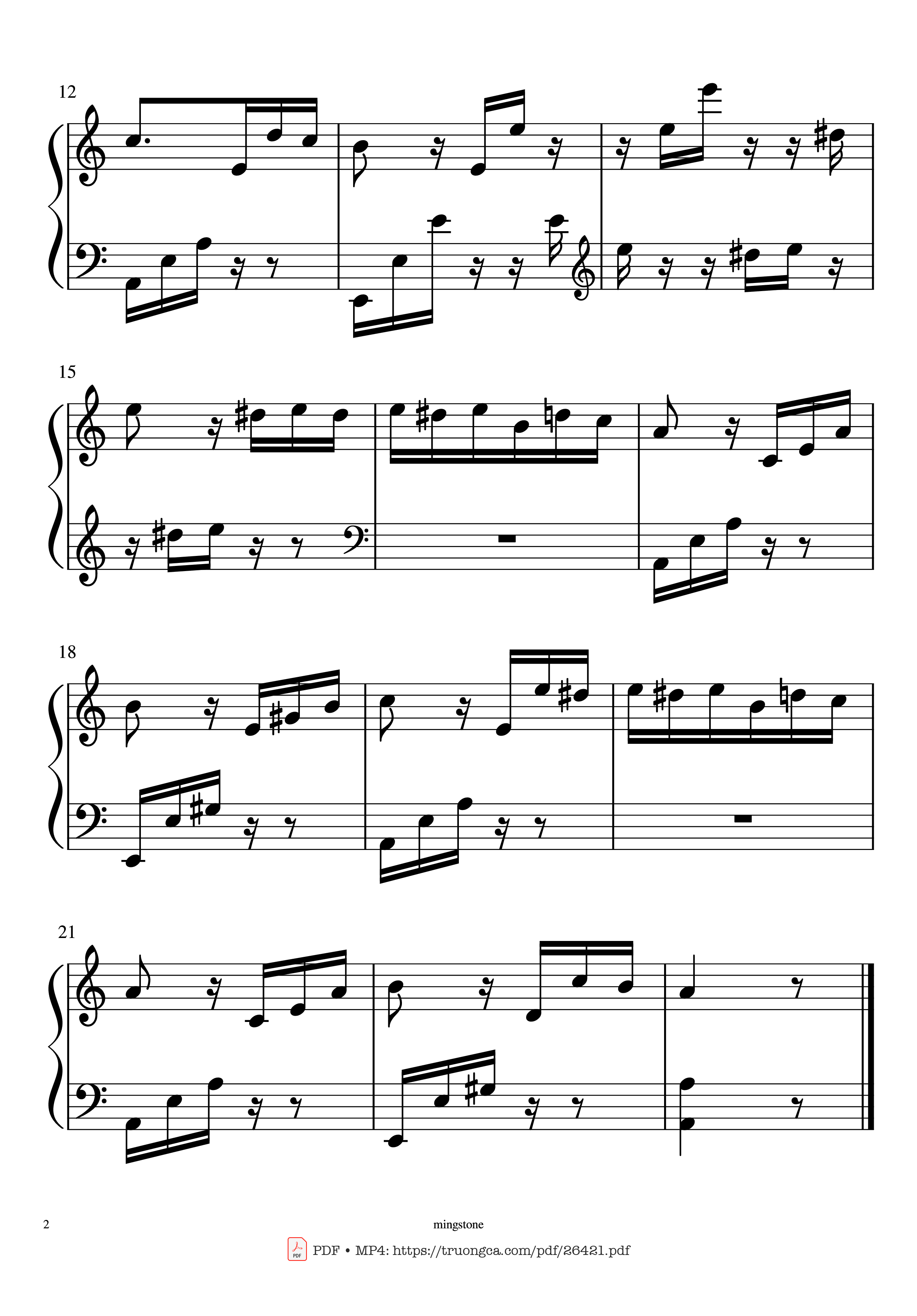 Page 2 of Sheet music PDF Piano Für Elise (Easy) - L.v.Beethoven