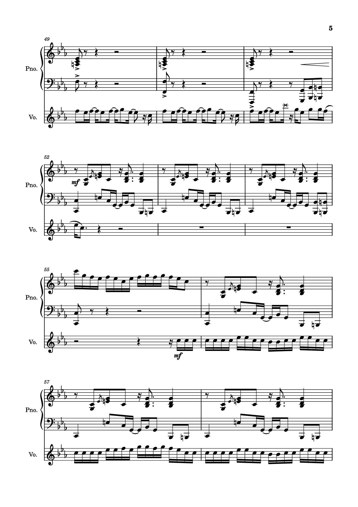Page 5 of Sheet music PDF Piano 2012 Piano - Will Wood arr. Celandine