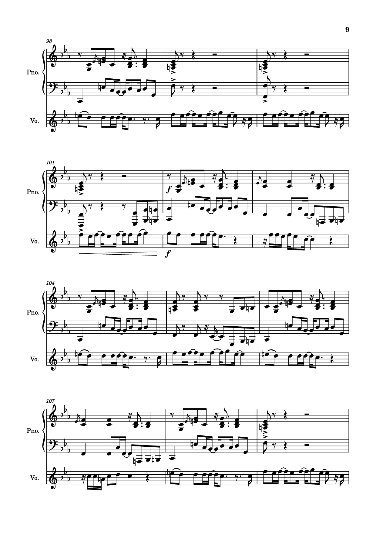 Page 9 of Sheet music PDF Piano 2012 Piano - Will Wood arr. Celandine