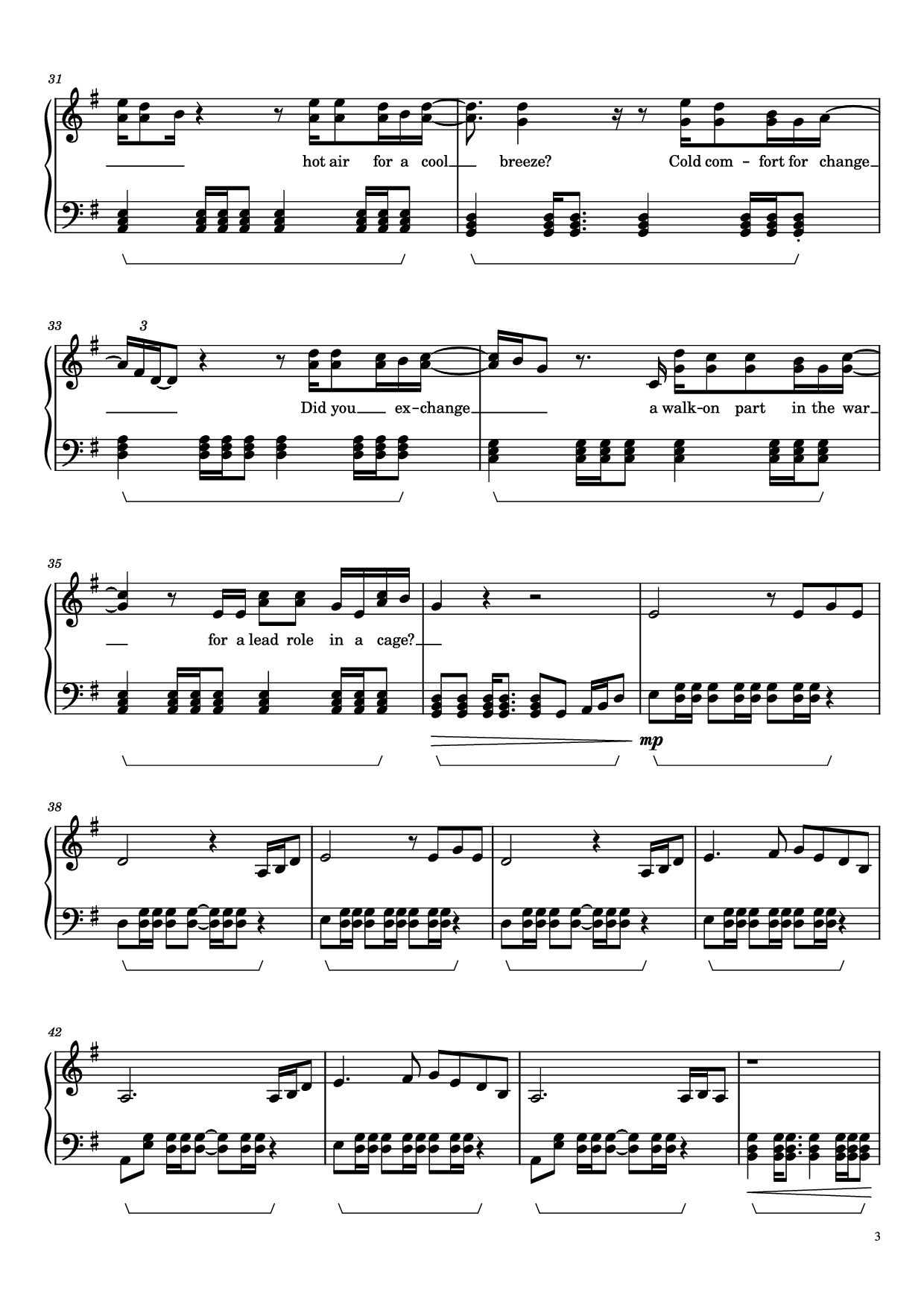 Page 3 of Sheet music PDF Piano Wish You Were Here Piano - Pink Floyd