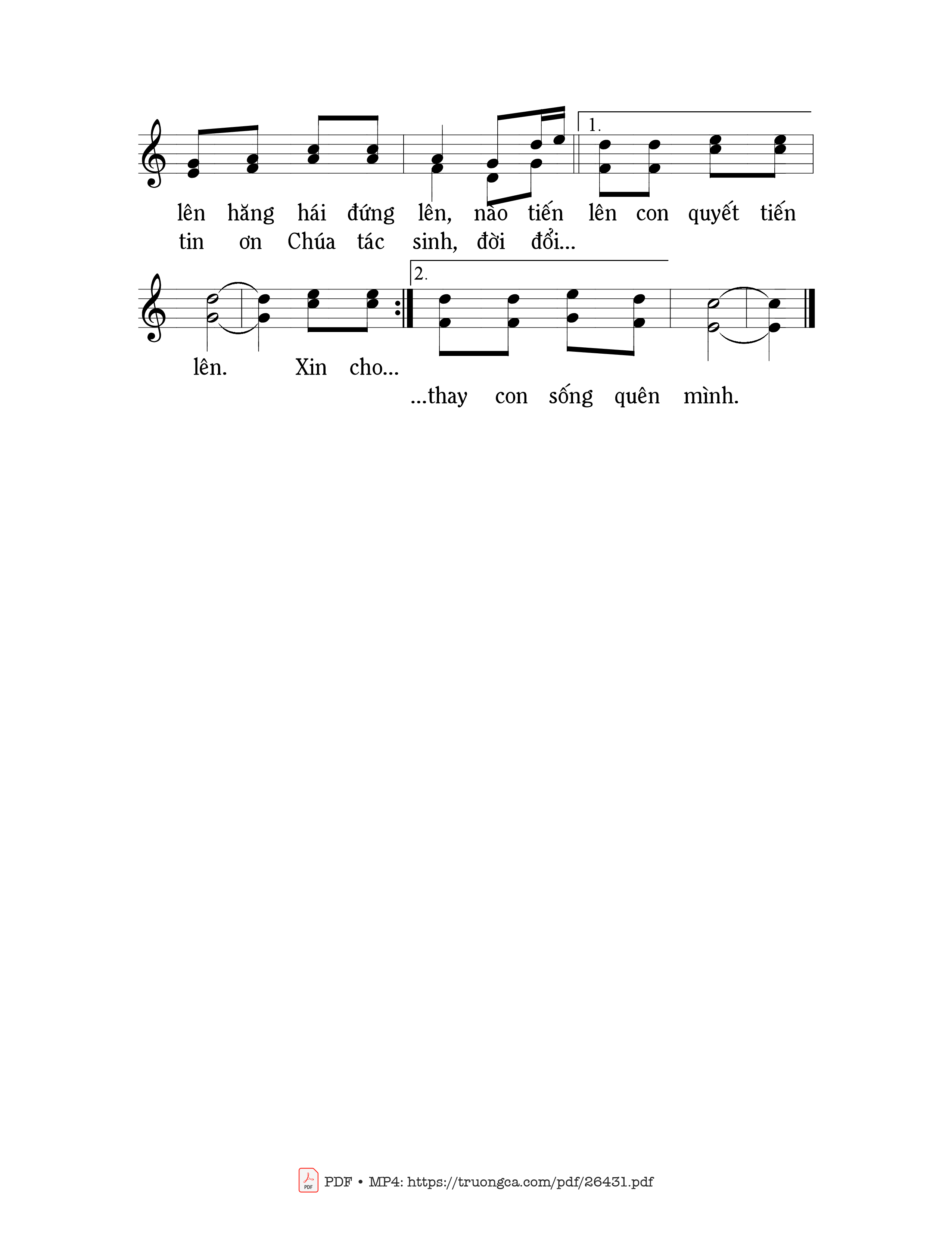 Page 2 of Sheet music PDF Đừng Thất Vọng - Mi Trầm