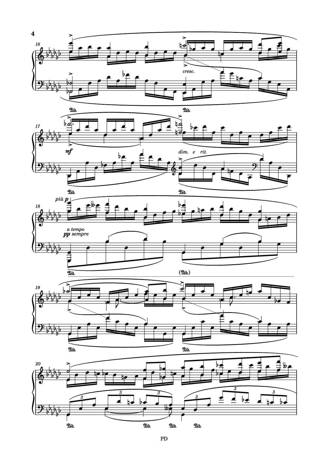 Page 4 of Sheet music PDF Piano Le Cygne Piano - Arranged by