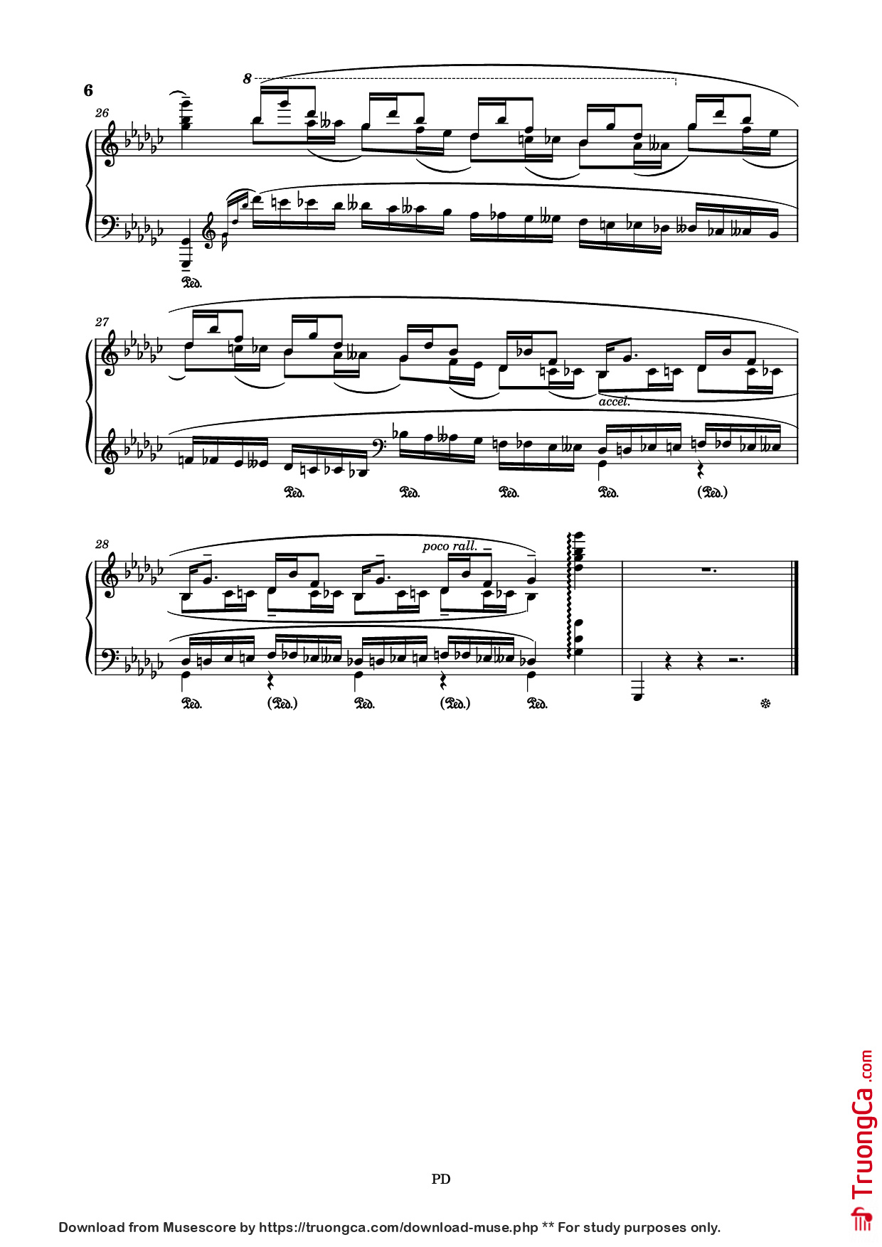 Page 6 of Sheet music PDF Piano Le Cygne Piano - Arranged by