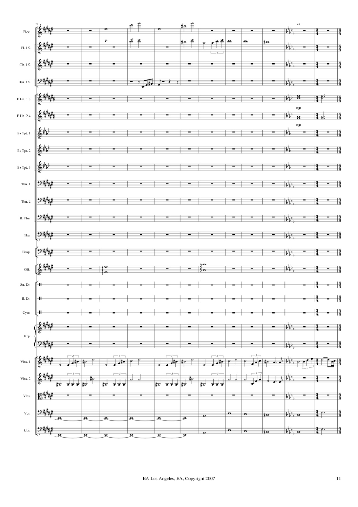 Page 11 of Sheet music PDF Medal of Honor: Airborne - Michael Giachinno Arr. Volodymyr Trykoz