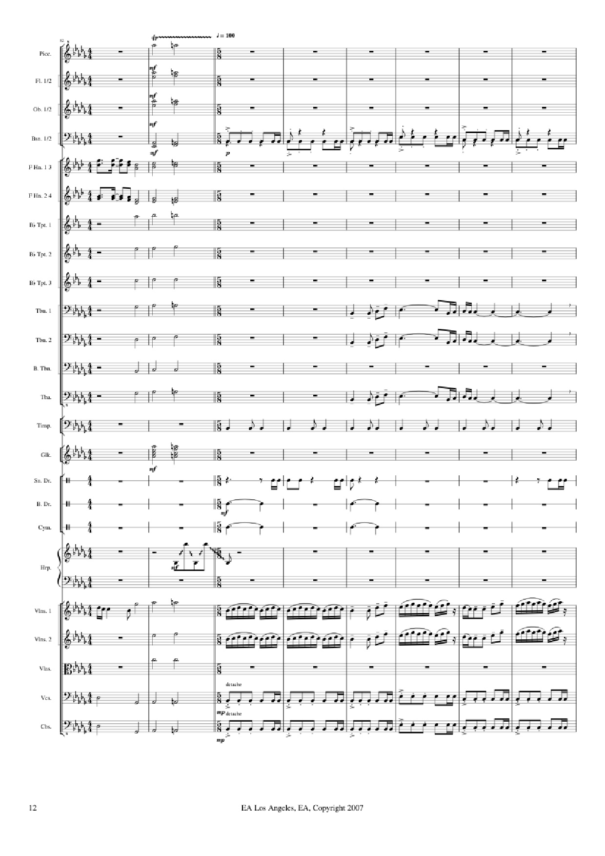 Page 12 of Sheet music PDF Medal of Honor: Airborne - Michael Giachinno Arr. Volodymyr Trykoz