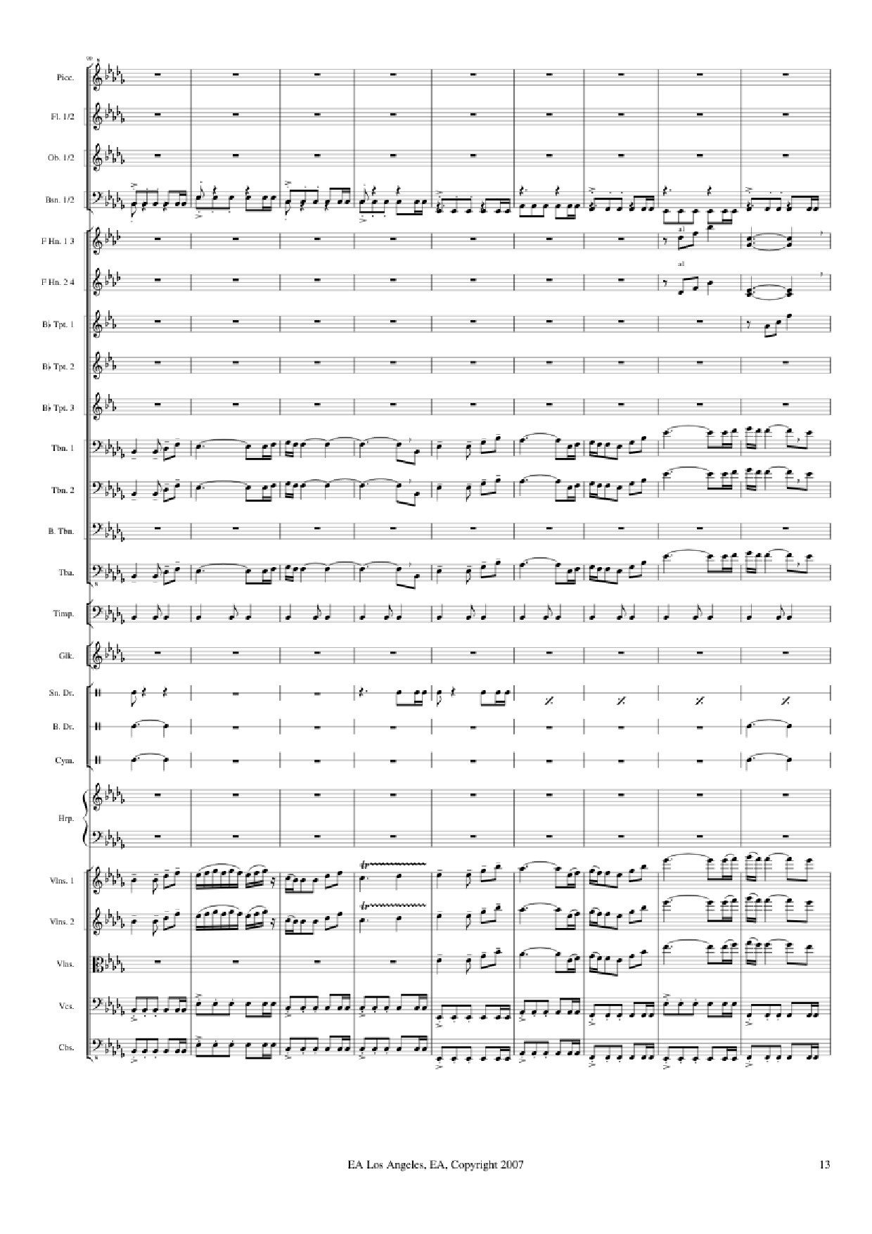 Page 13 of Sheet music PDF Medal of Honor: Airborne - Michael Giachinno Arr. Volodymyr Trykoz