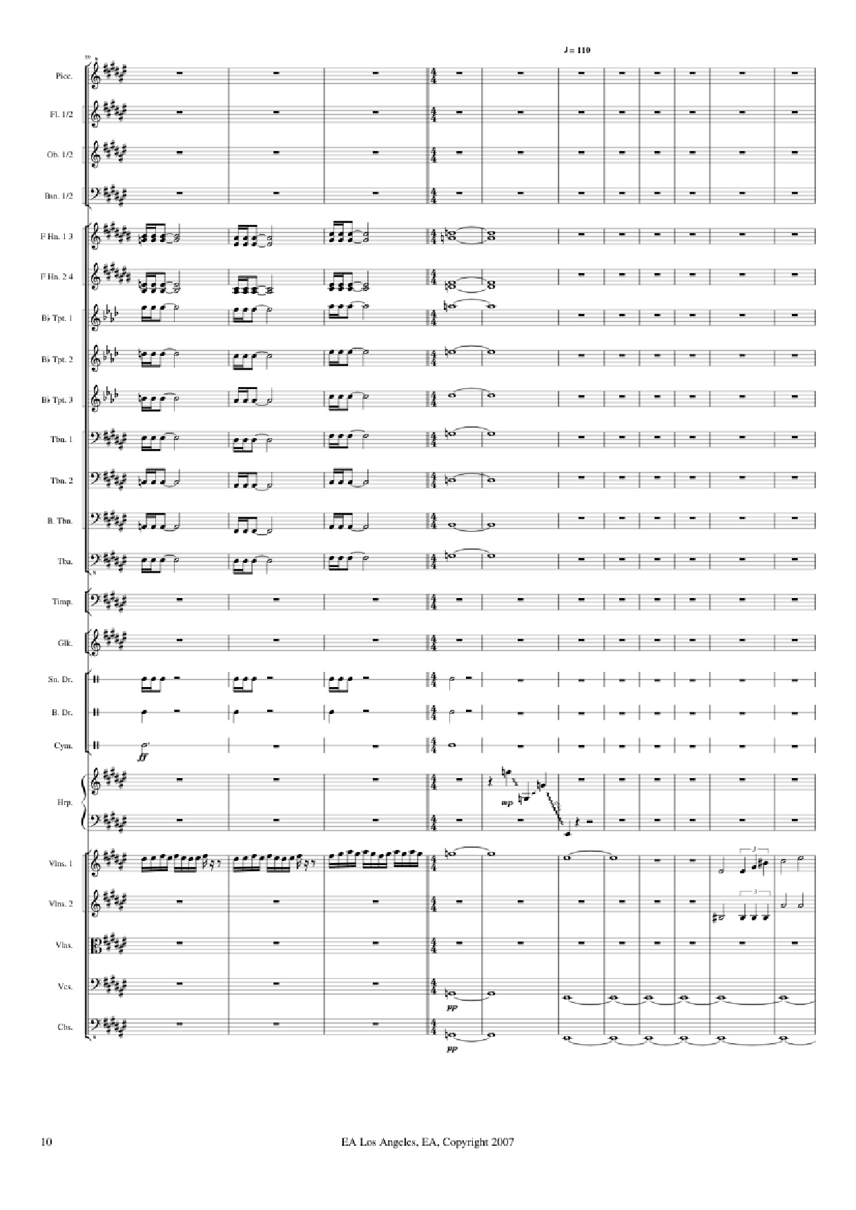 Page 10 of Sheet music PDF Medal of Honor: Airborne - Michael Giachinno Arr. Volodymyr Trykoz