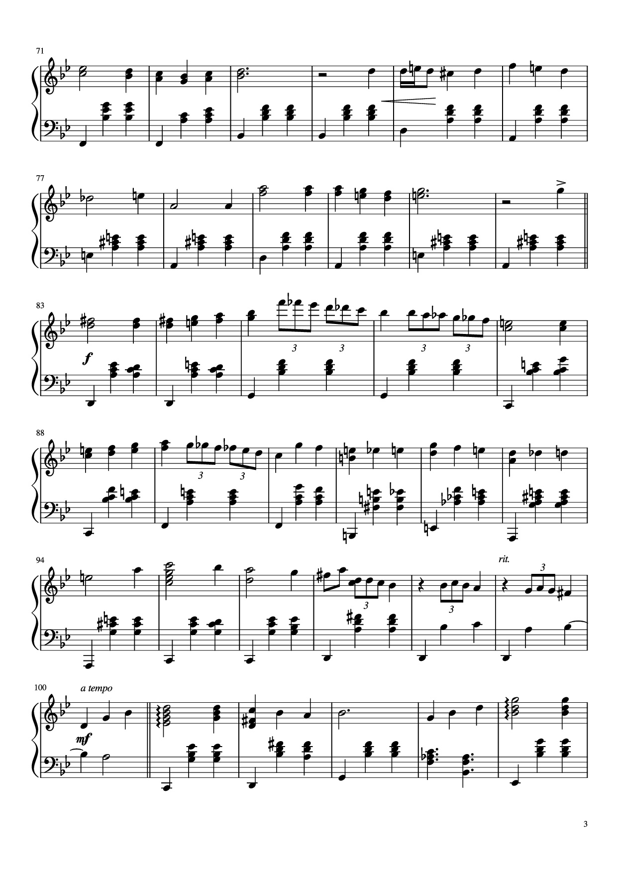 Page 3 of Sheet music PDF Piano Merry-Go-Round of Life Piano - Joe Hisaishi