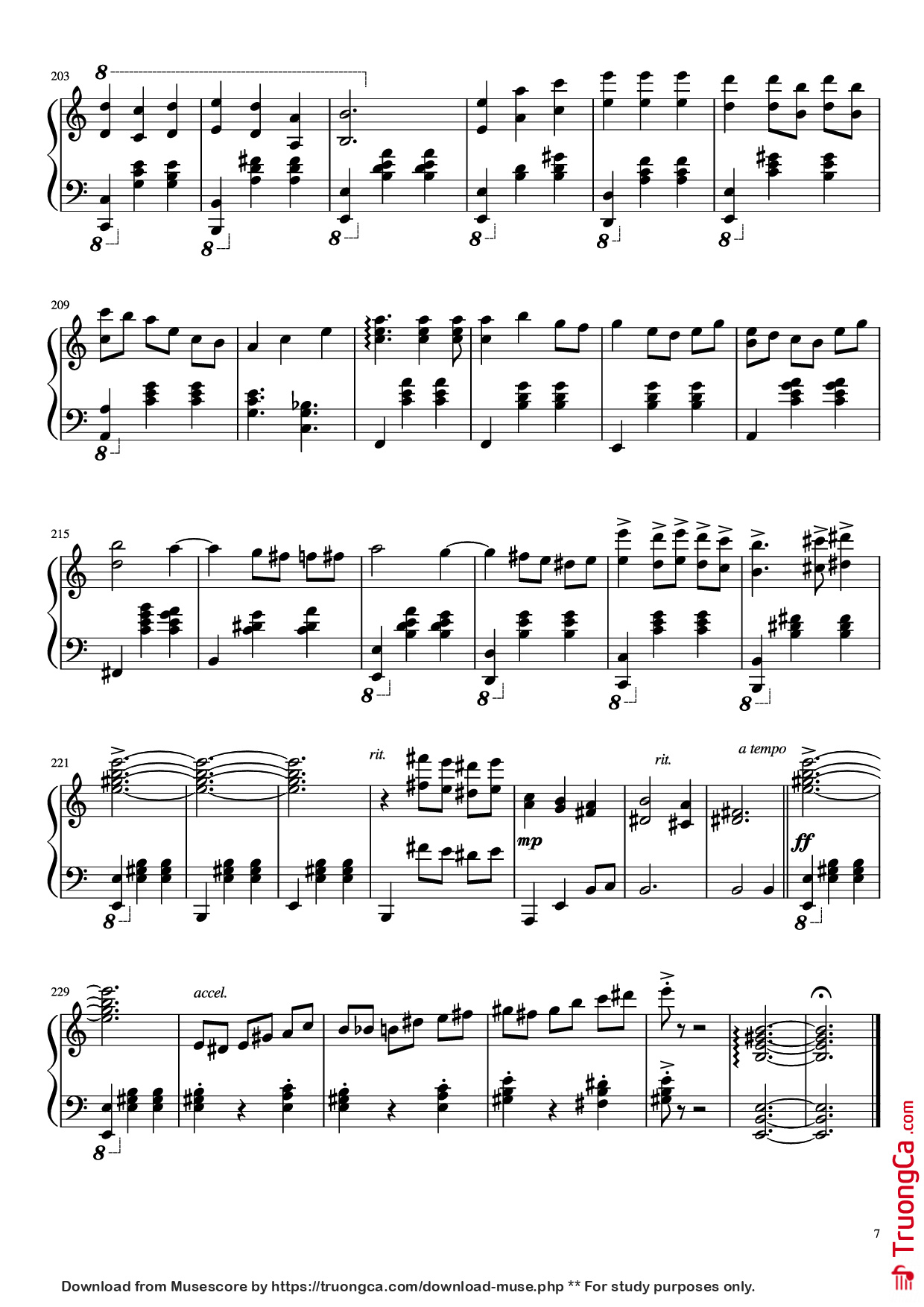 Page 7 of Sheet music PDF Piano Merry-Go-Round of Life Piano - Joe Hisaishi