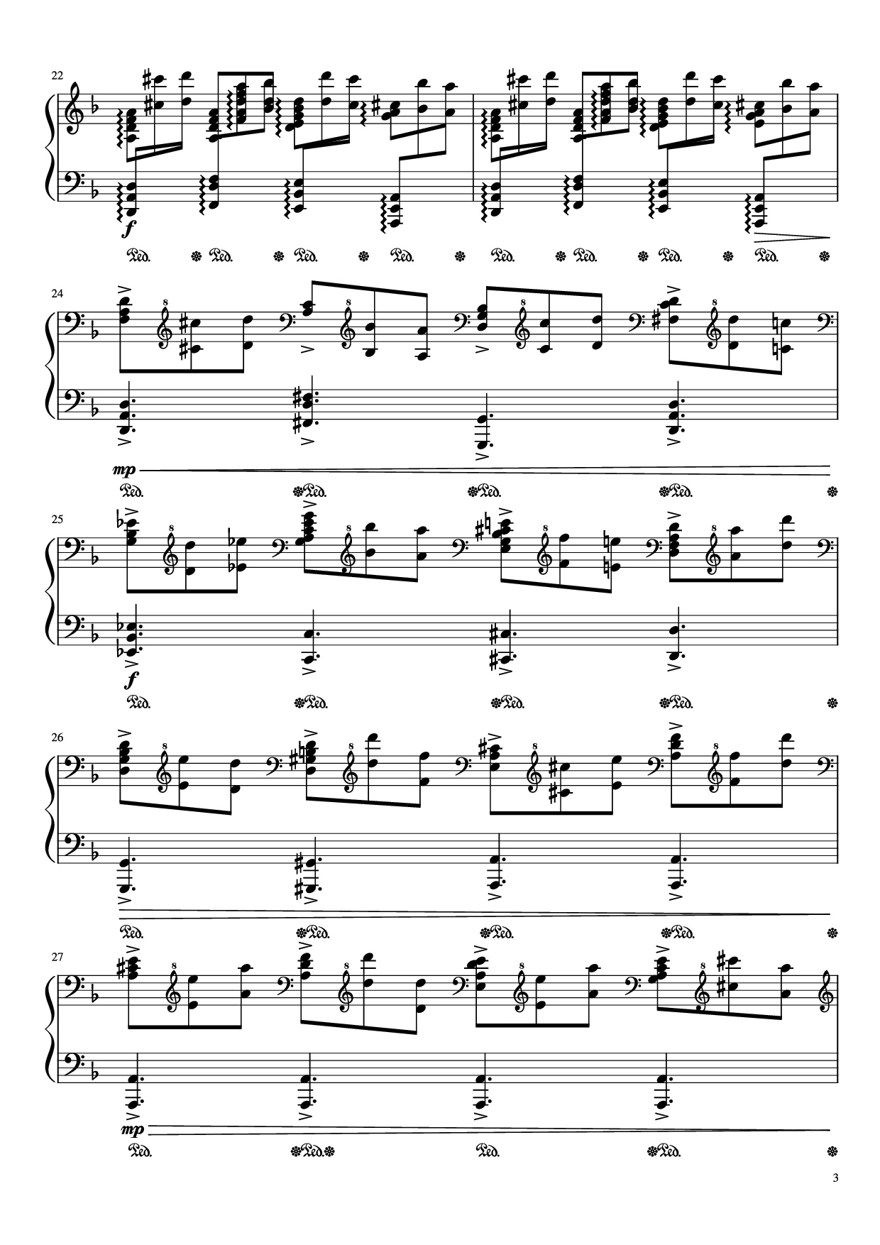 Page 3 of Sheet music PDF Piano Requiem - Lacrimosa Piano - Mozart - flheight