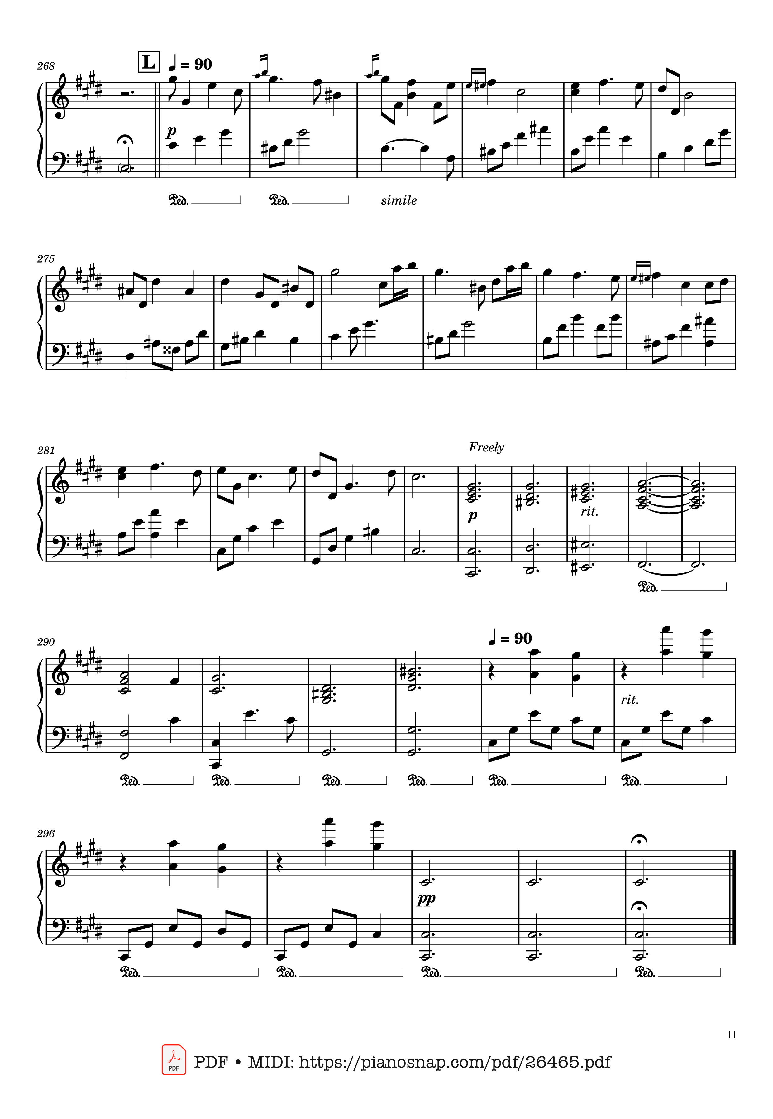 Page 11 of Sheet music PDF Once Upon a December Piano - Music by S. Flaherty & D. Newman