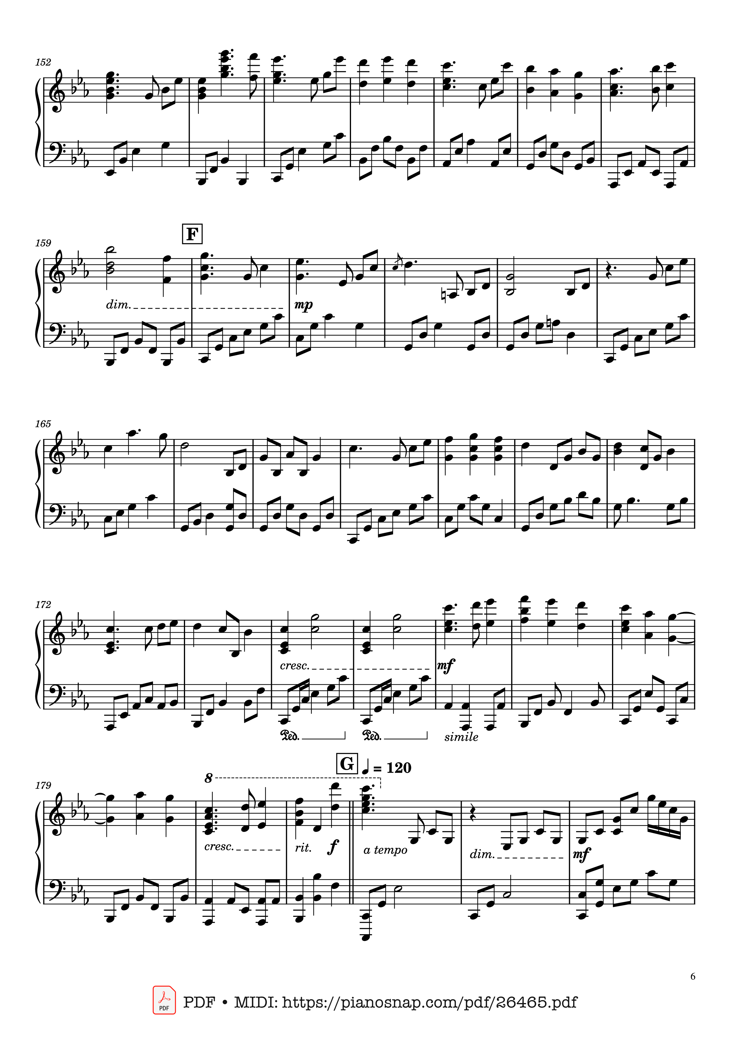 Page 6 of Sheet music PDF Once Upon a December Piano - Music by S. Flaherty & D. Newman