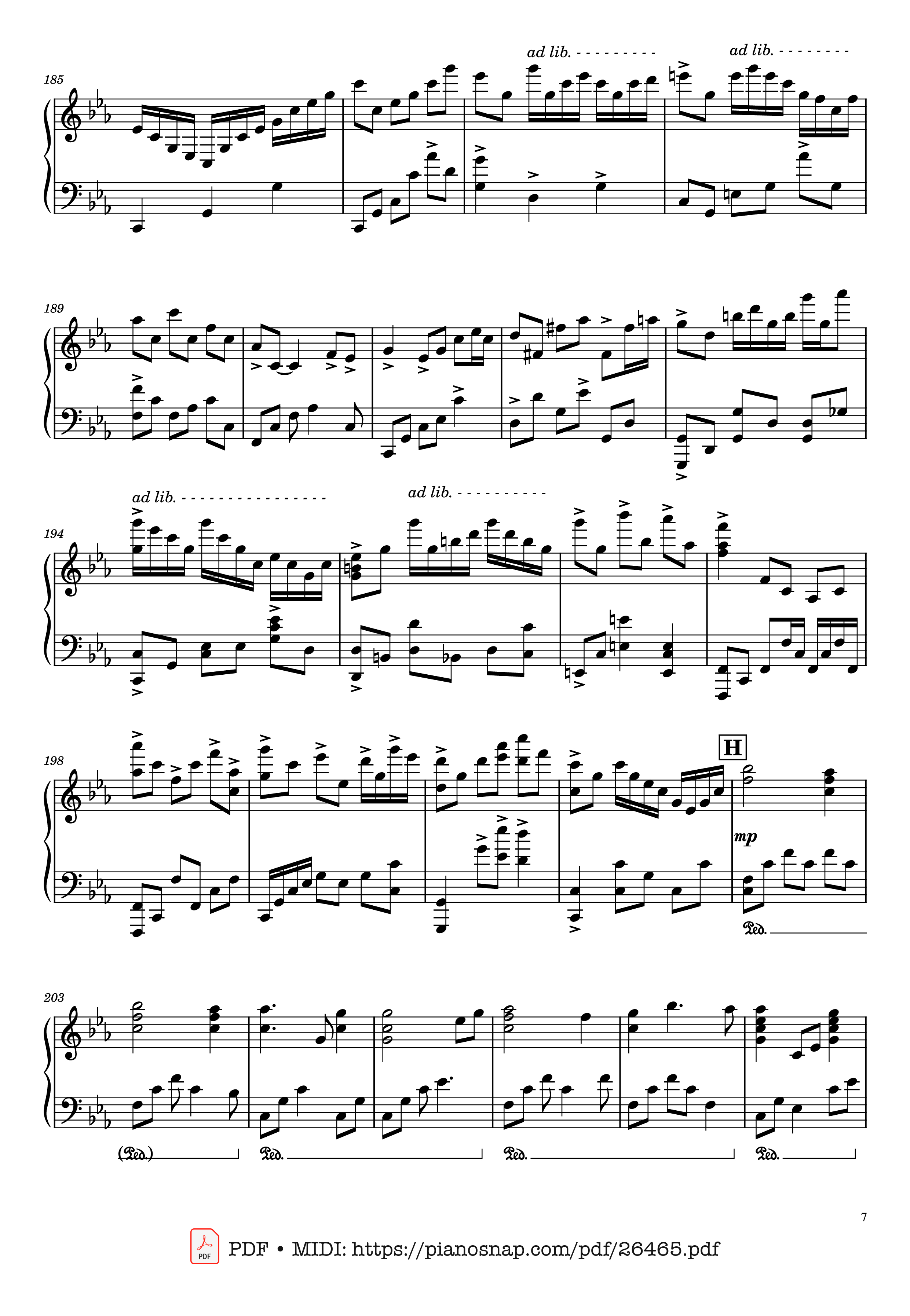 Page 7 of Sheet music PDF Once Upon a December Piano - Music by S. Flaherty & D. Newman