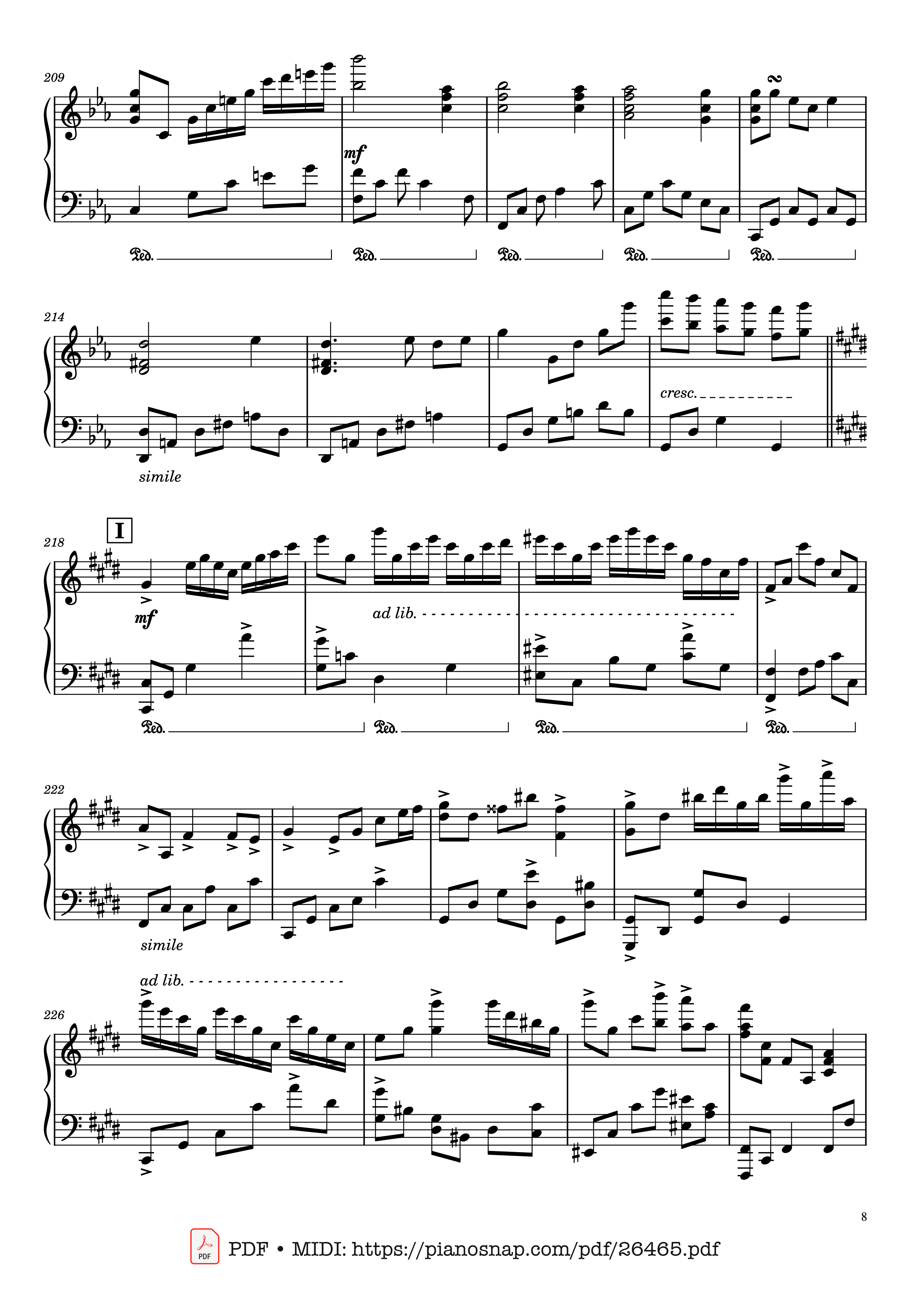 Page 8 of Sheet music PDF Once Upon a December Piano - Music by S. Flaherty & D. Newman