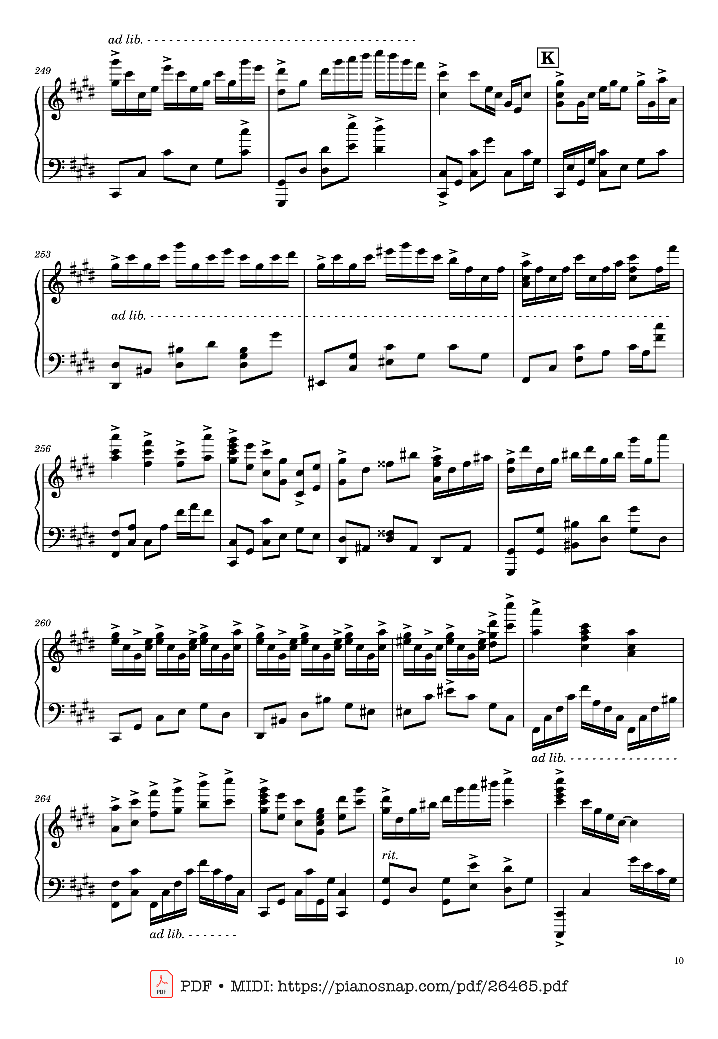 Page 10 of Sheet music PDF Once Upon a December Piano - Music by S. Flaherty & D. Newman
