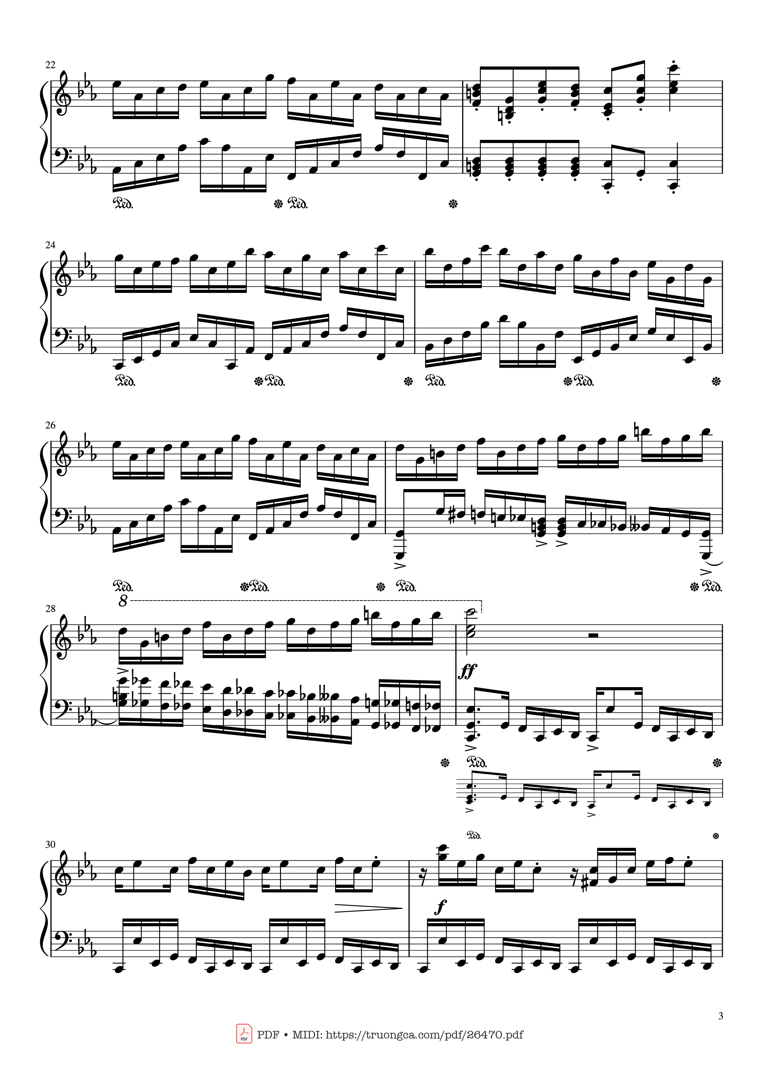 Page 3 of Sheet music PDF Piano Croatian Etude Piano - Maksim Mrvica