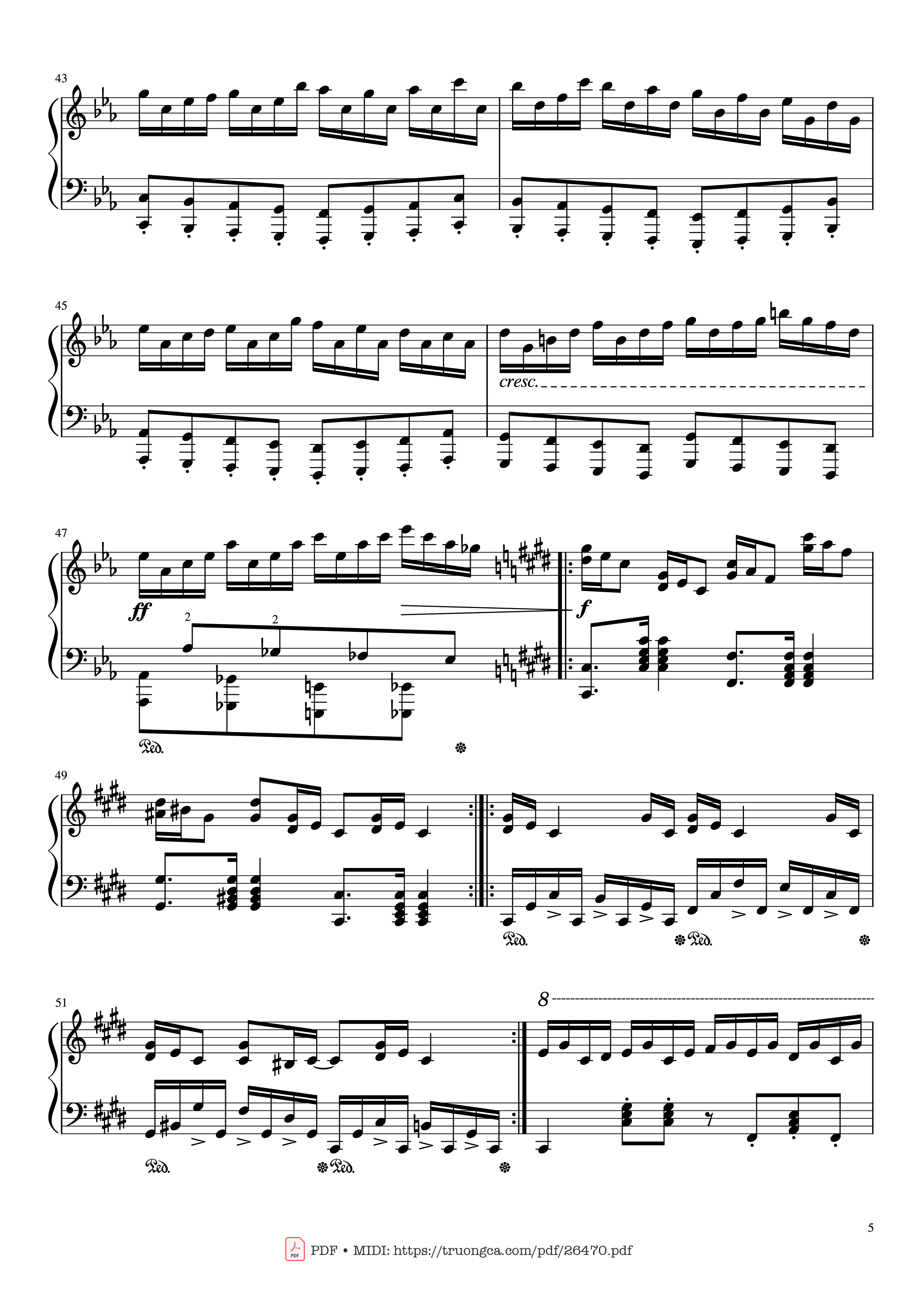 Page 5 of Sheet music PDF Piano Croatian Etude Piano - Maksim Mrvica