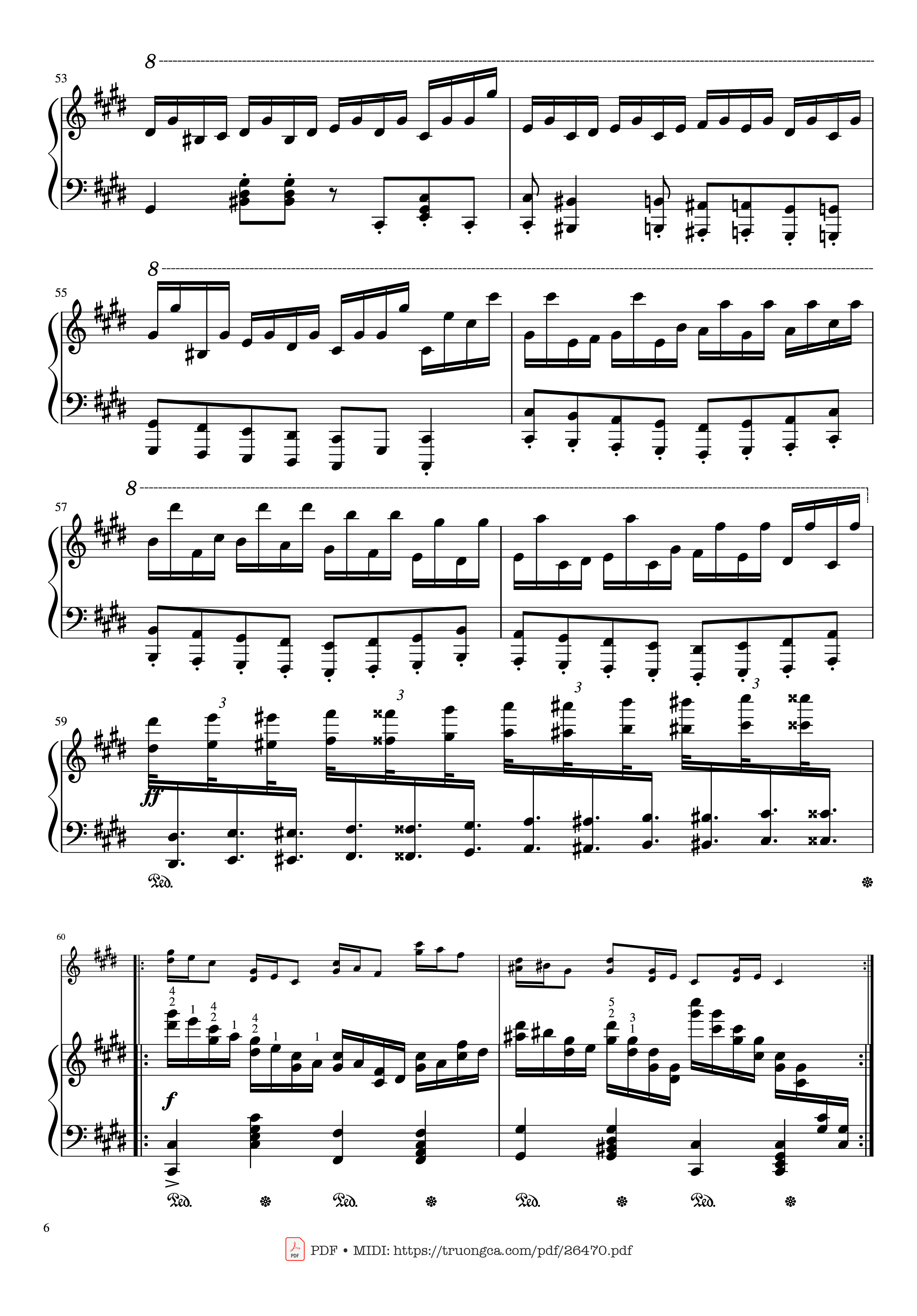 Page 6 of Sheet music PDF Piano Croatian Etude Piano - Maksim Mrvica