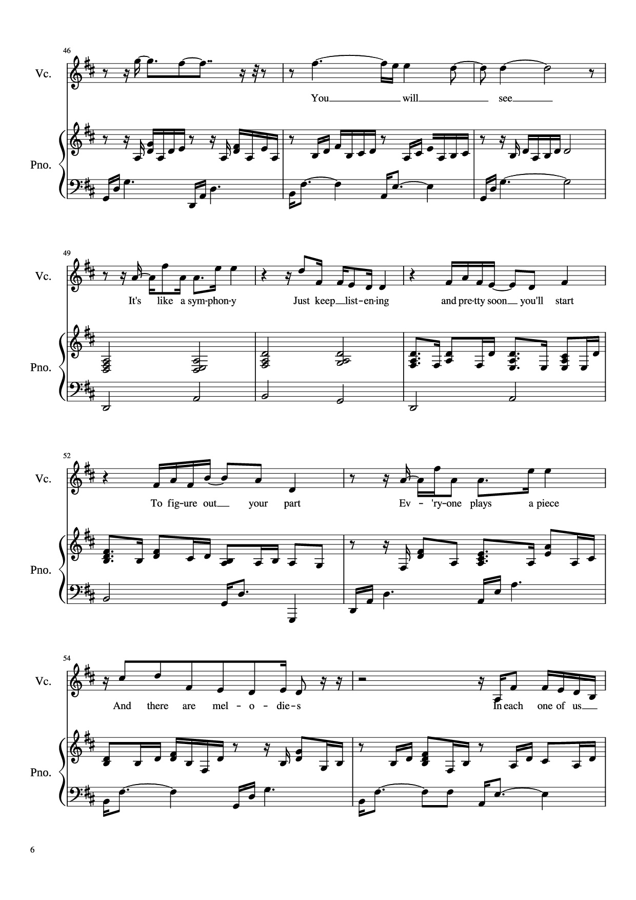 Page 6 of Sheet music PDF Piano Glorious Piano - David Archuleta