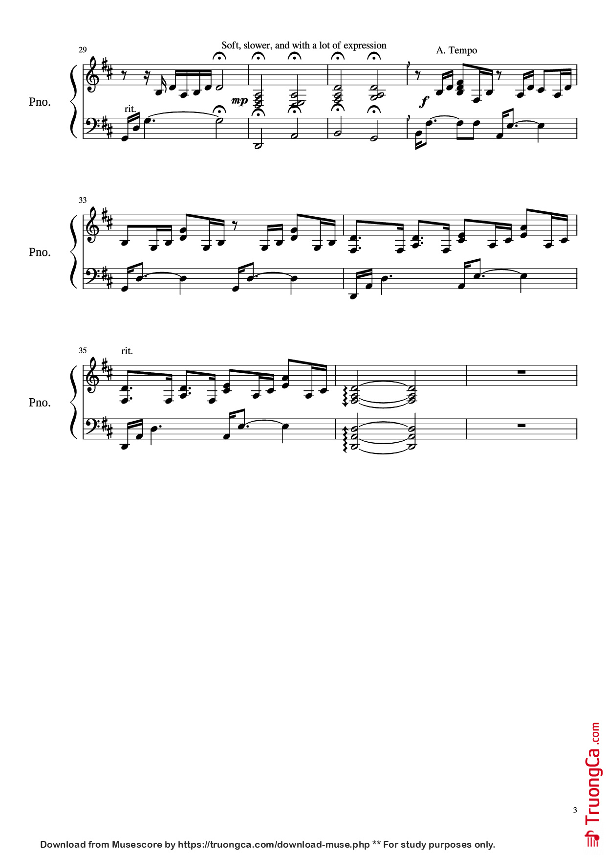 Page 3 of Sheet music PDF Piano Glorious Piano - Stephanie Mabey / David Archuleta Arr. Michael Jarvis