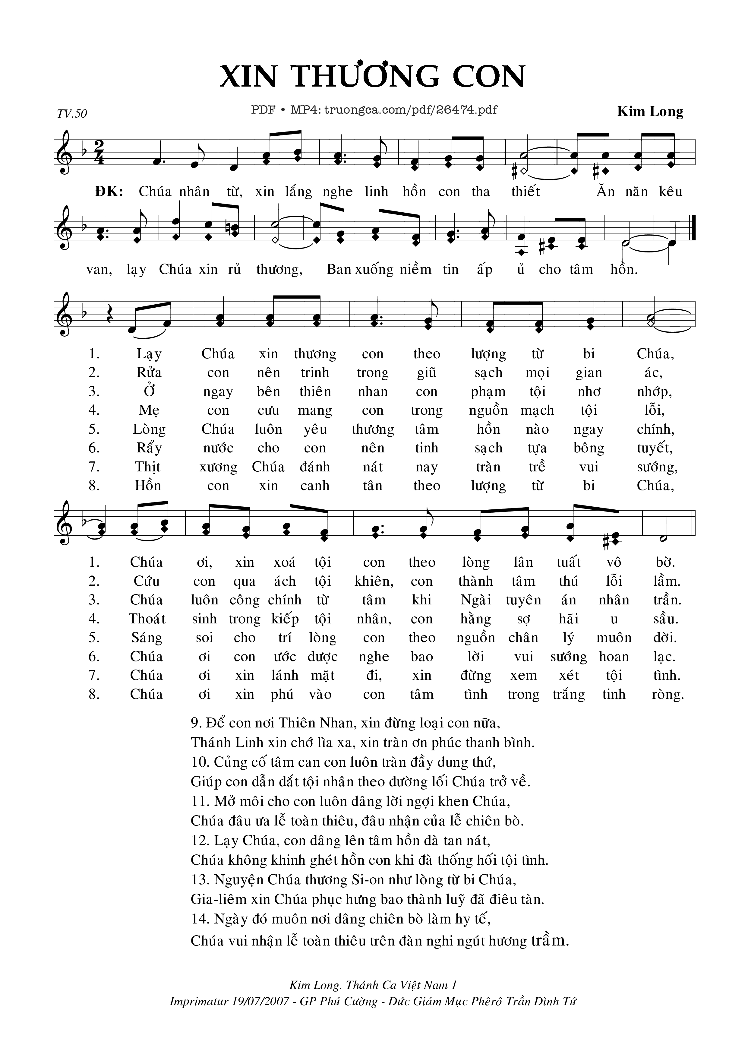 Chúa nhân từ xin lắng nghe linh hồn con tha thiết, Trang 3