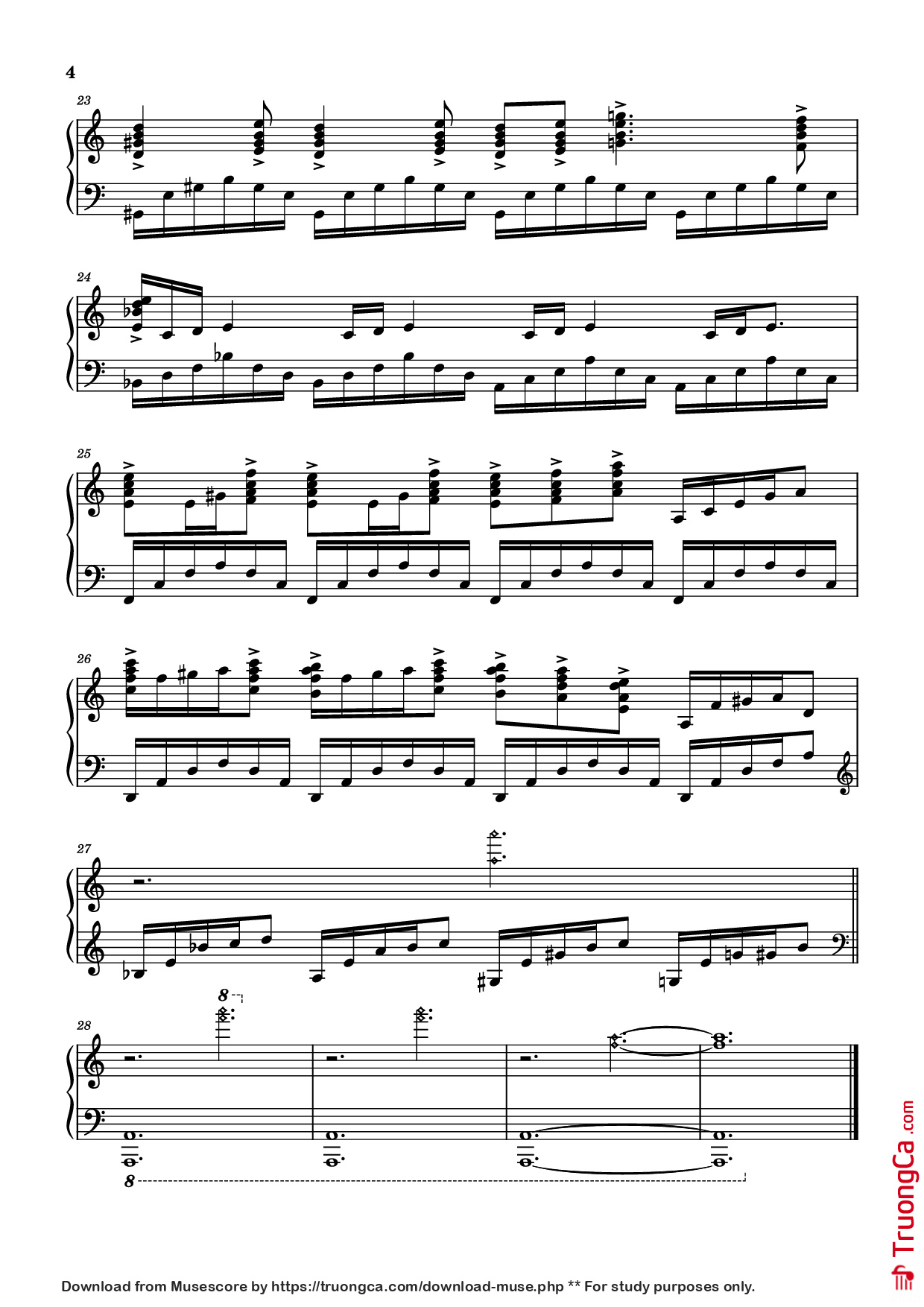 Page 4 of Sheet music PDF Piano Westworld Piano - Ramin Djawadi