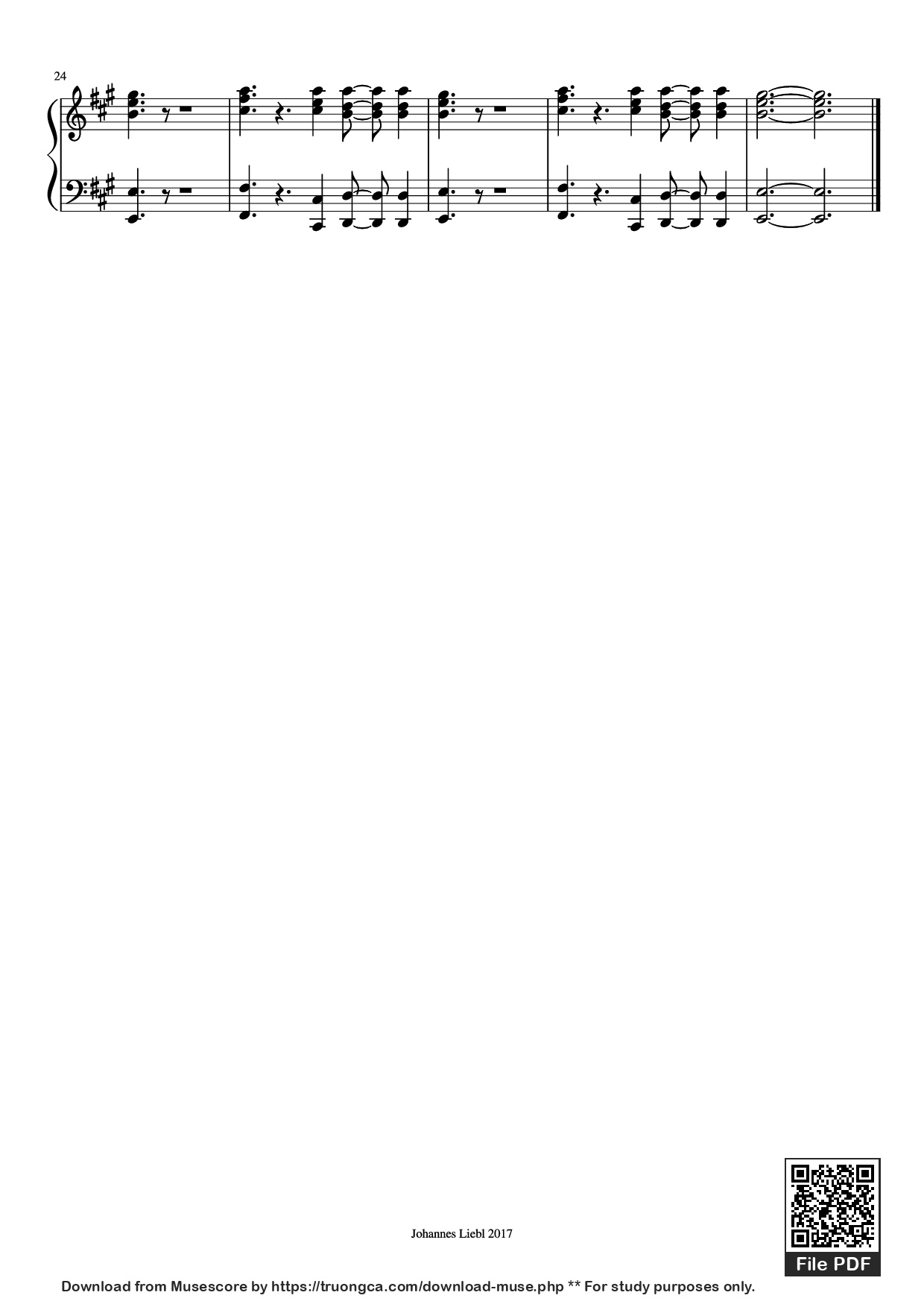 Page 3 of Sheet music PDF Piano Hold The Line Piano - David Paich (Toto