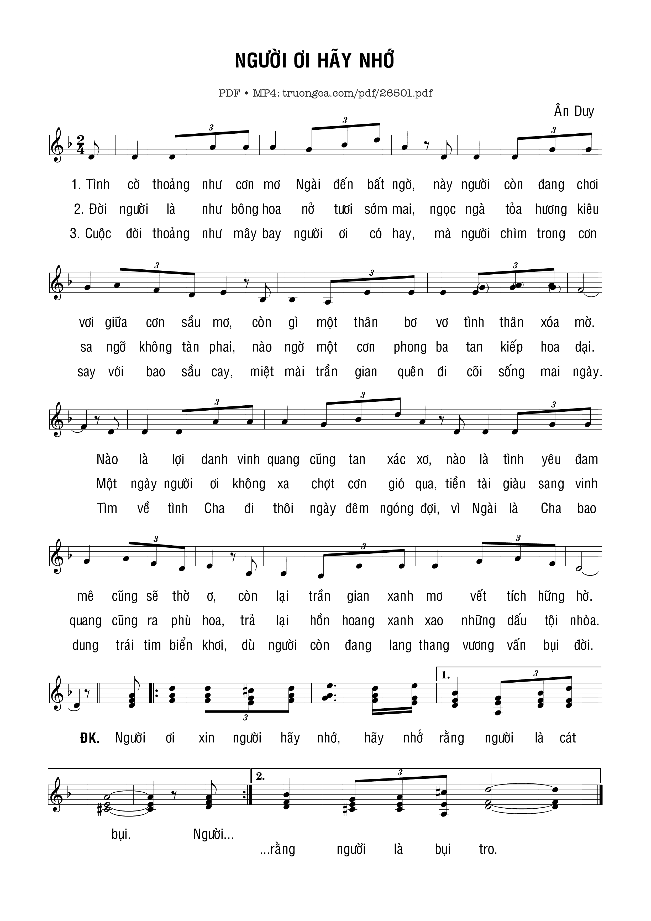 Người Ơi Hãy Nhớ