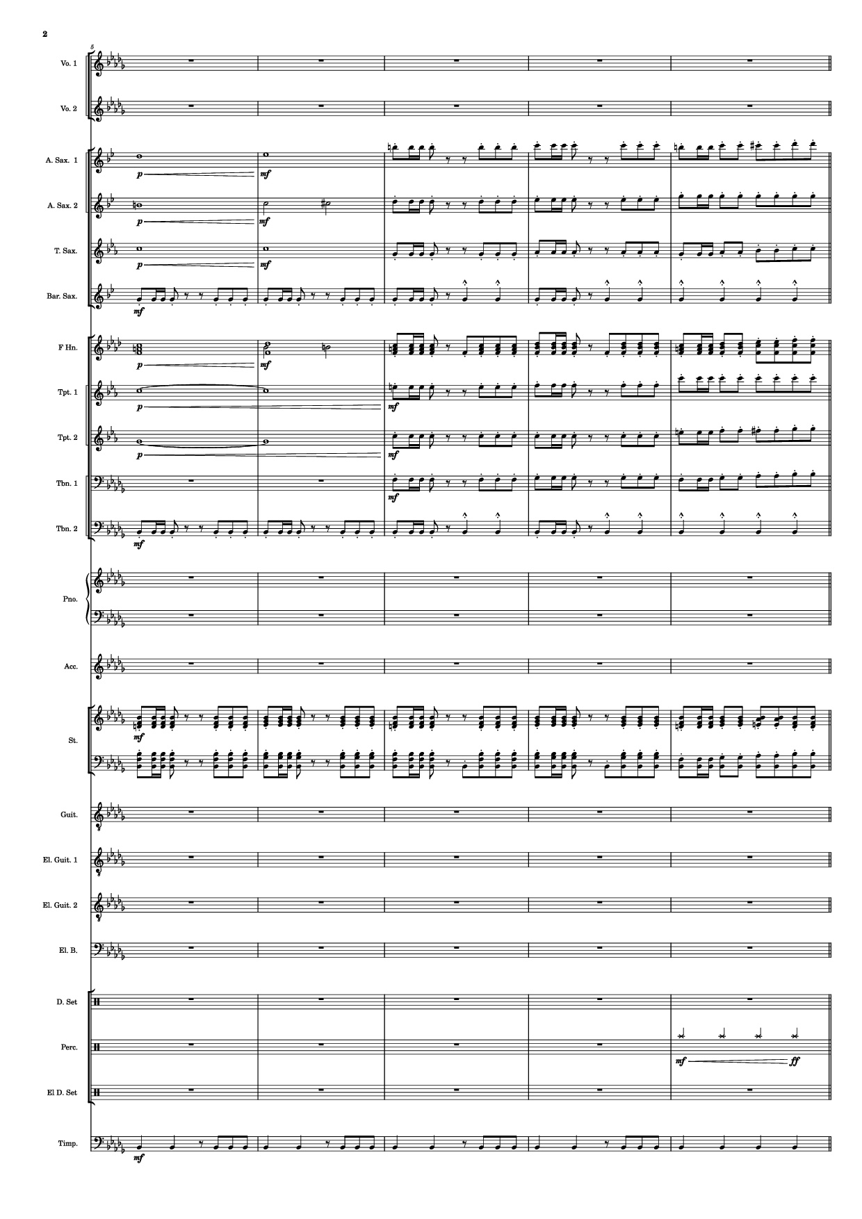 Page 2 of Sheet music PDF Se mettre sur son trente-et-un! Piano - HOYO-MiX