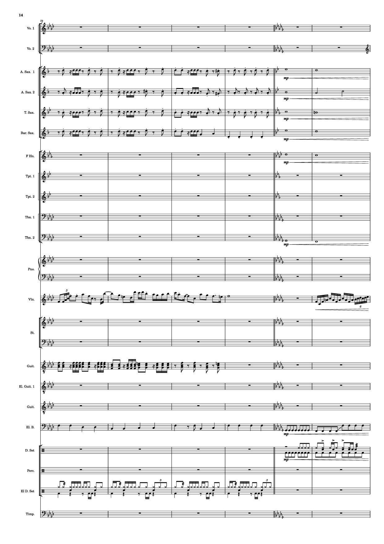 Page 14 of Sheet music PDF Se mettre sur son trente-et-un! Piano - HOYO-MiX