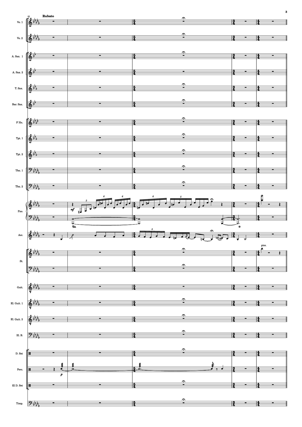 Page 3 of Sheet music PDF Se mettre sur son trente-et-un! Piano - HOYO-MiX