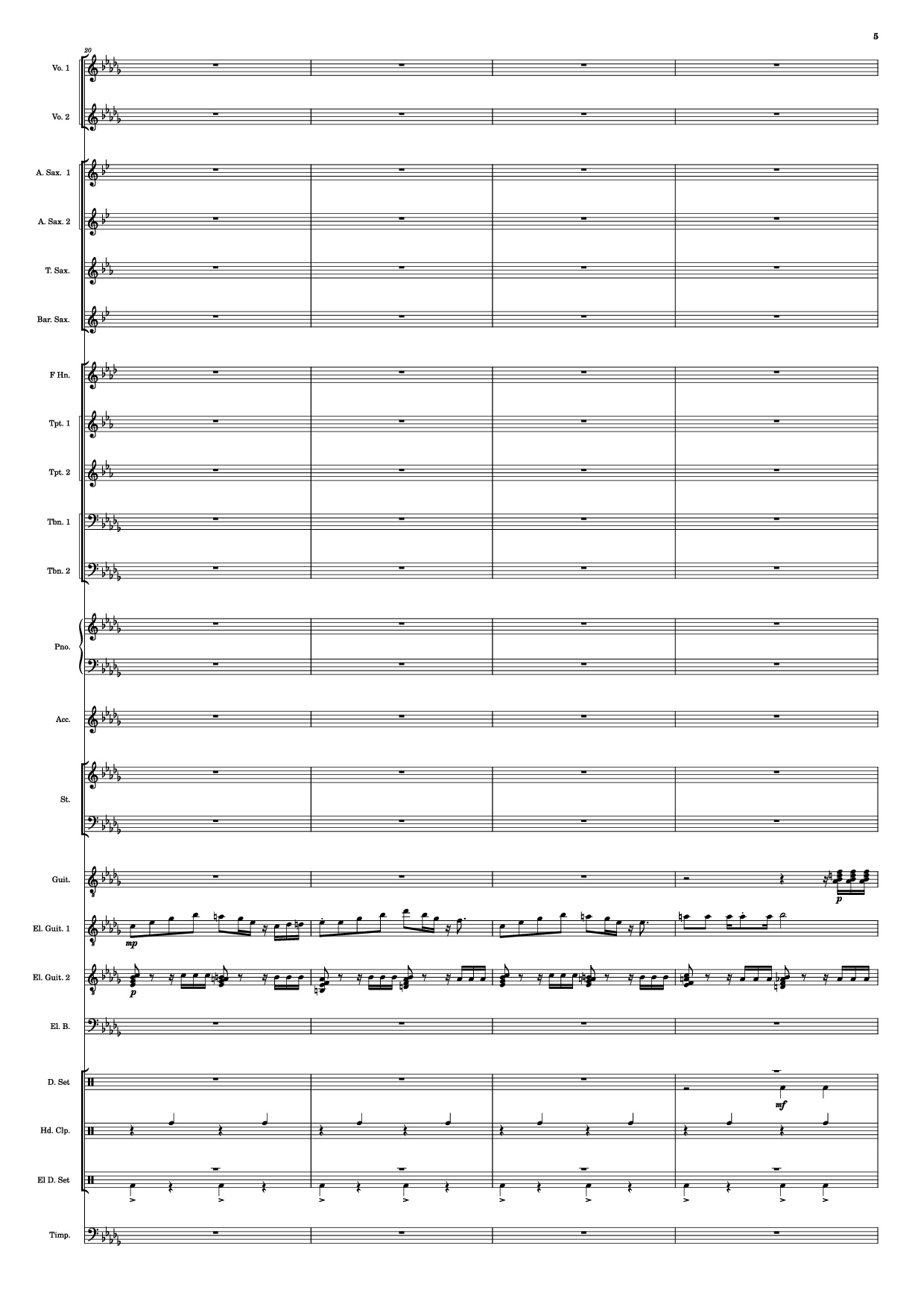 Page 5 of Sheet music PDF Se mettre sur son trente-et-un! Piano - HOYO-MiX