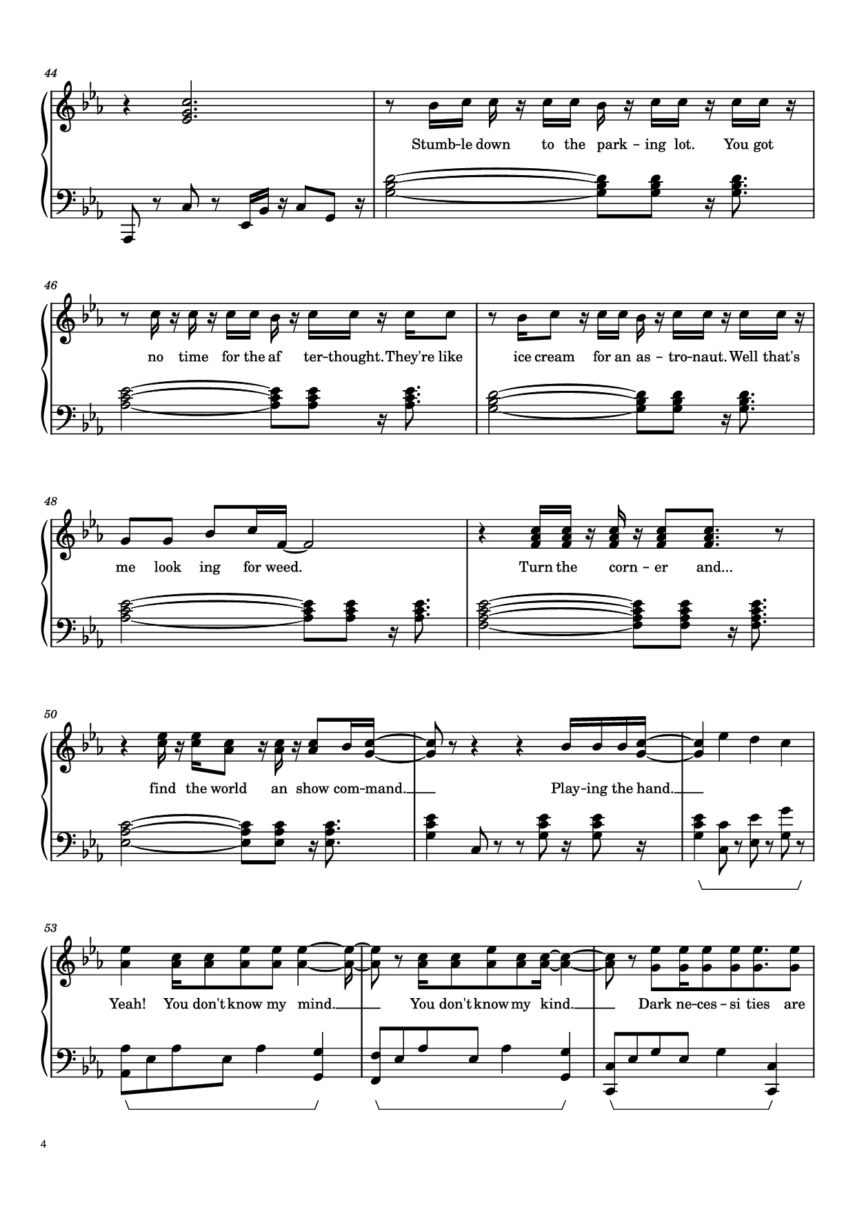 Page 4 of Sheet music PDF Piano Dark Necessities Piano - Red Hot Chili Peppers
