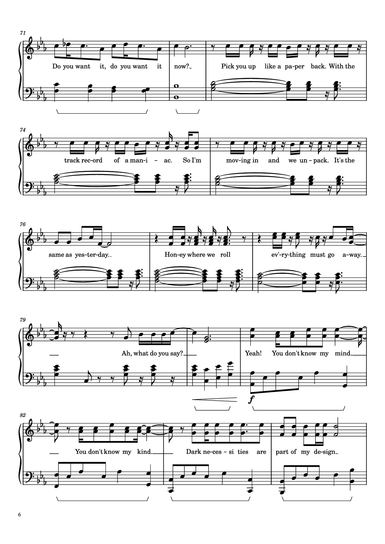 Page 6 of Sheet music PDF Piano Dark Necessities Piano - Red Hot Chili Peppers