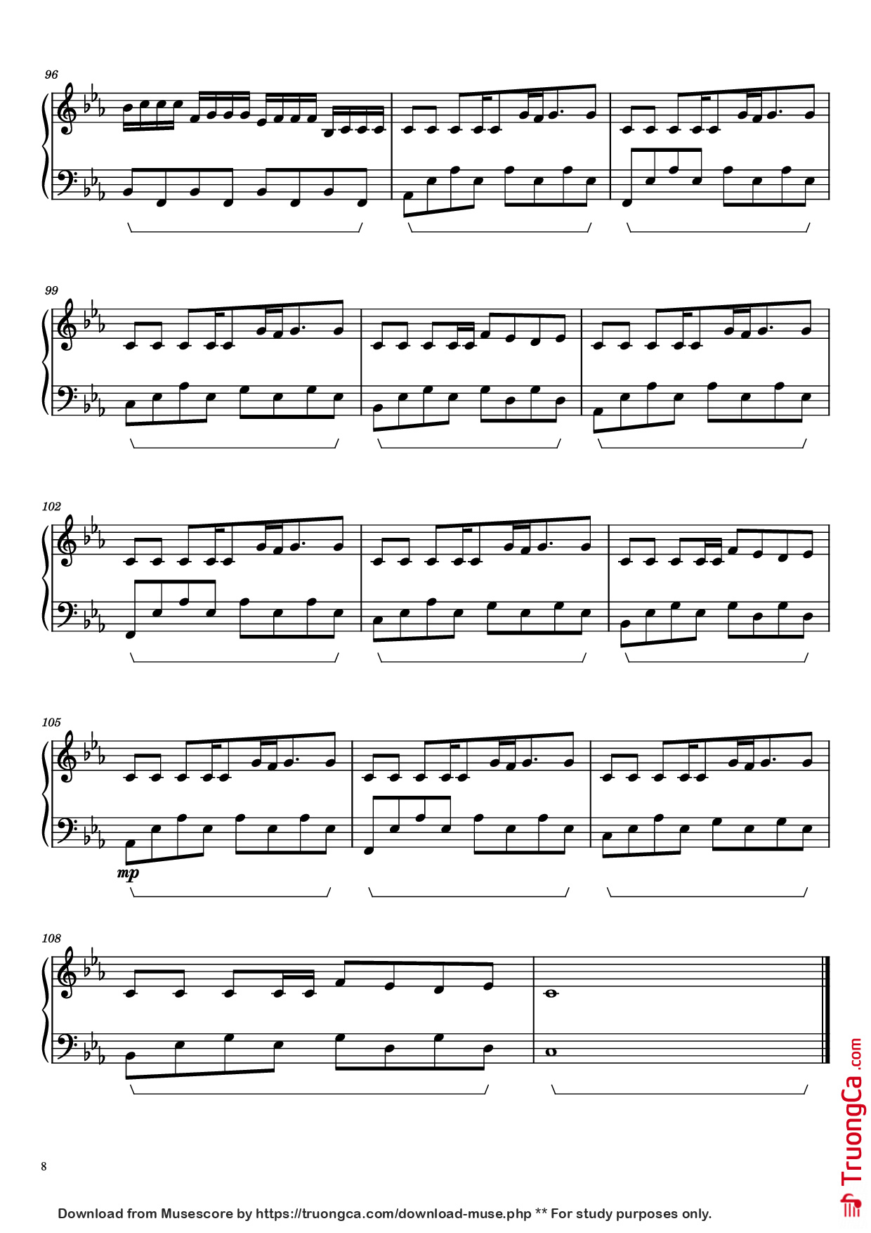 Page 8 of Sheet music PDF Piano Dark Necessities Piano - Red Hot Chili Peppers