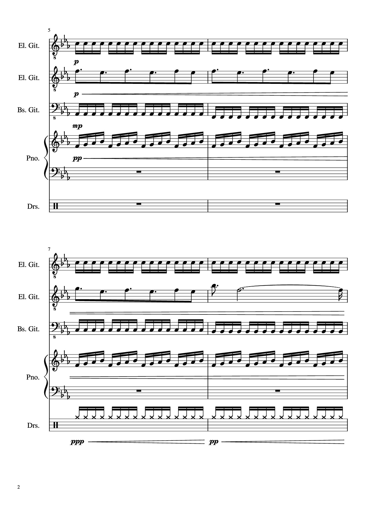 Page 2 of Sheet music PDF Dark Necessities Piano - JaronTu