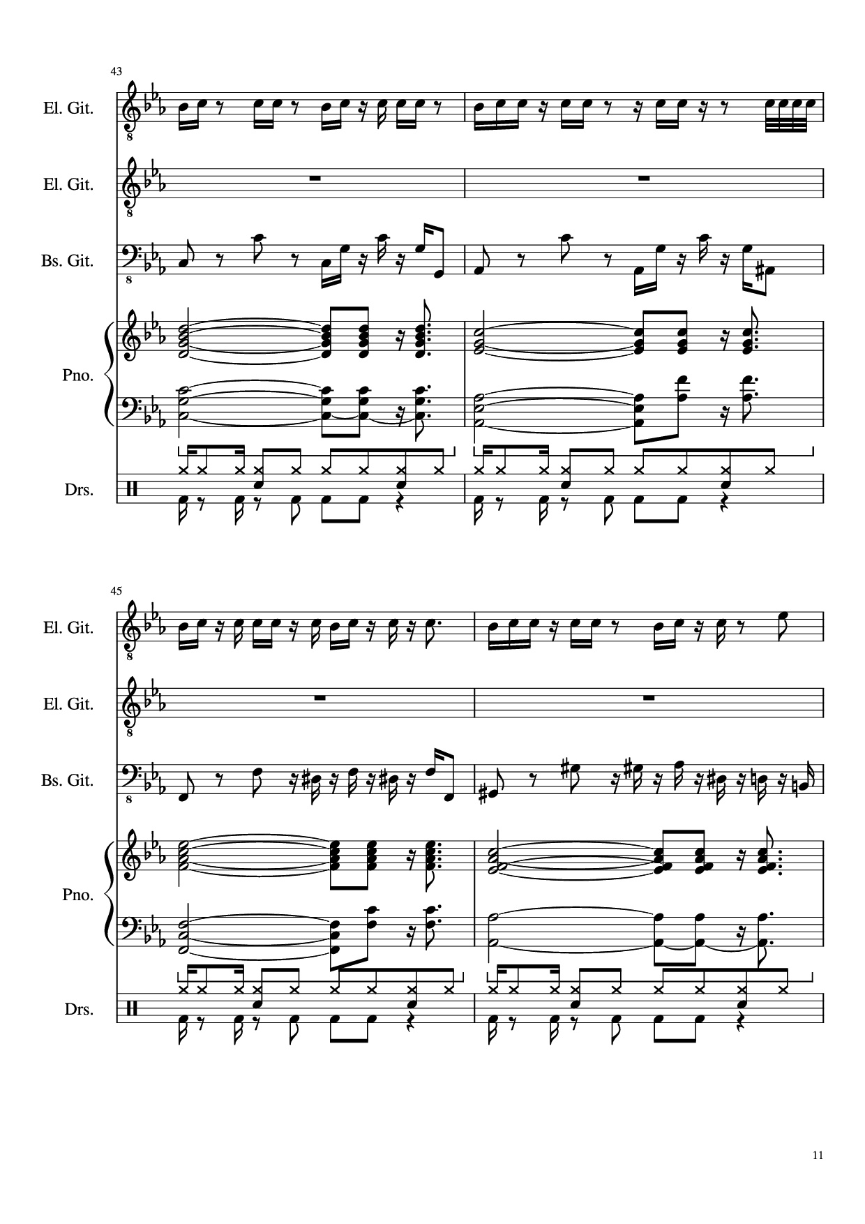 Page 11 of Sheet music PDF Dark Necessities Piano - JaronTu